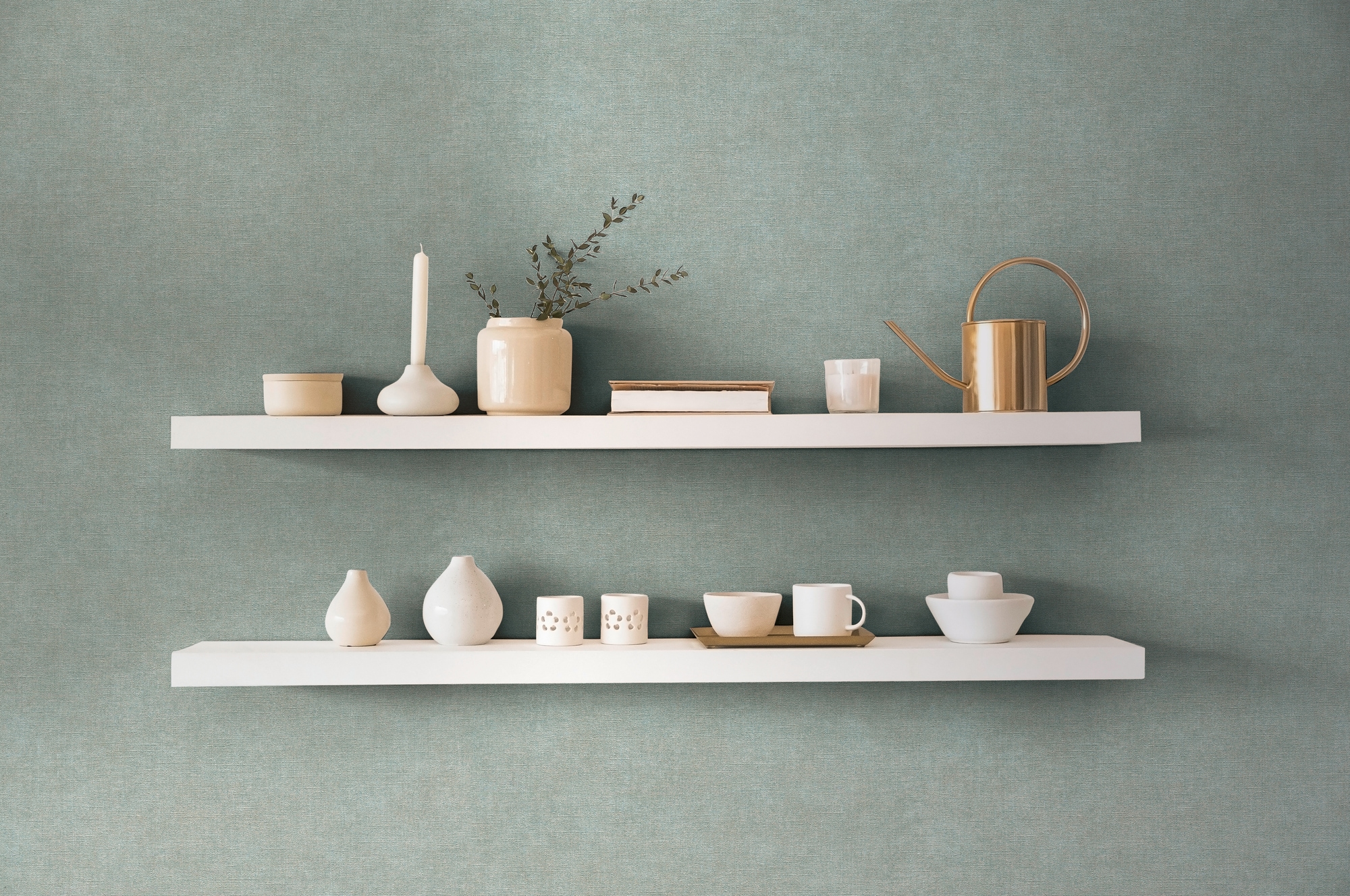 living walls Vliestapete »Smart Surfaces einfarbige Tapete Unitapete Struktur-Optik Landhaus«, matt, Vliestapete Textil-Optik für Schlafzimmer Küche Wohnzimmer Uni Design