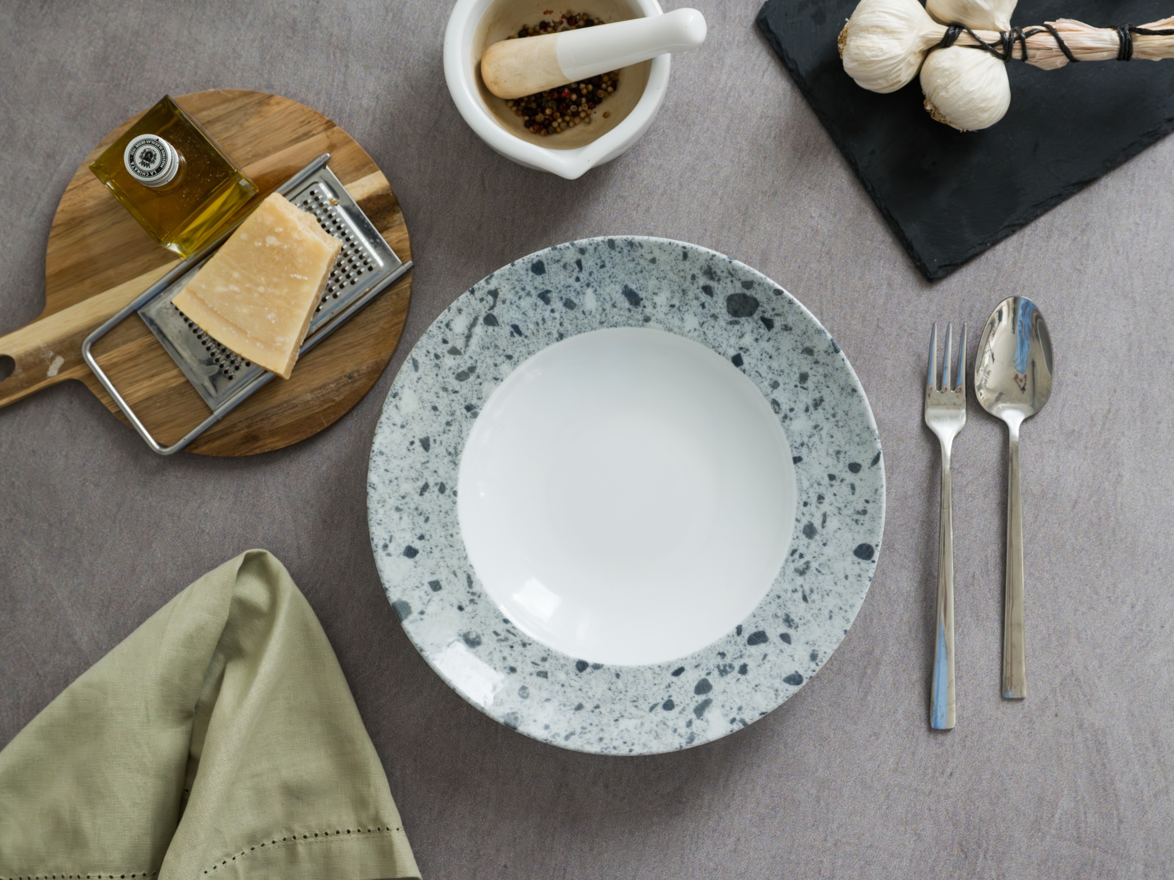 CreaTable Pastateller »Stone Collection Florenz, Teller-Set, 4-tlg.« Italienische Eleganz, Vielseitig einsetzbar