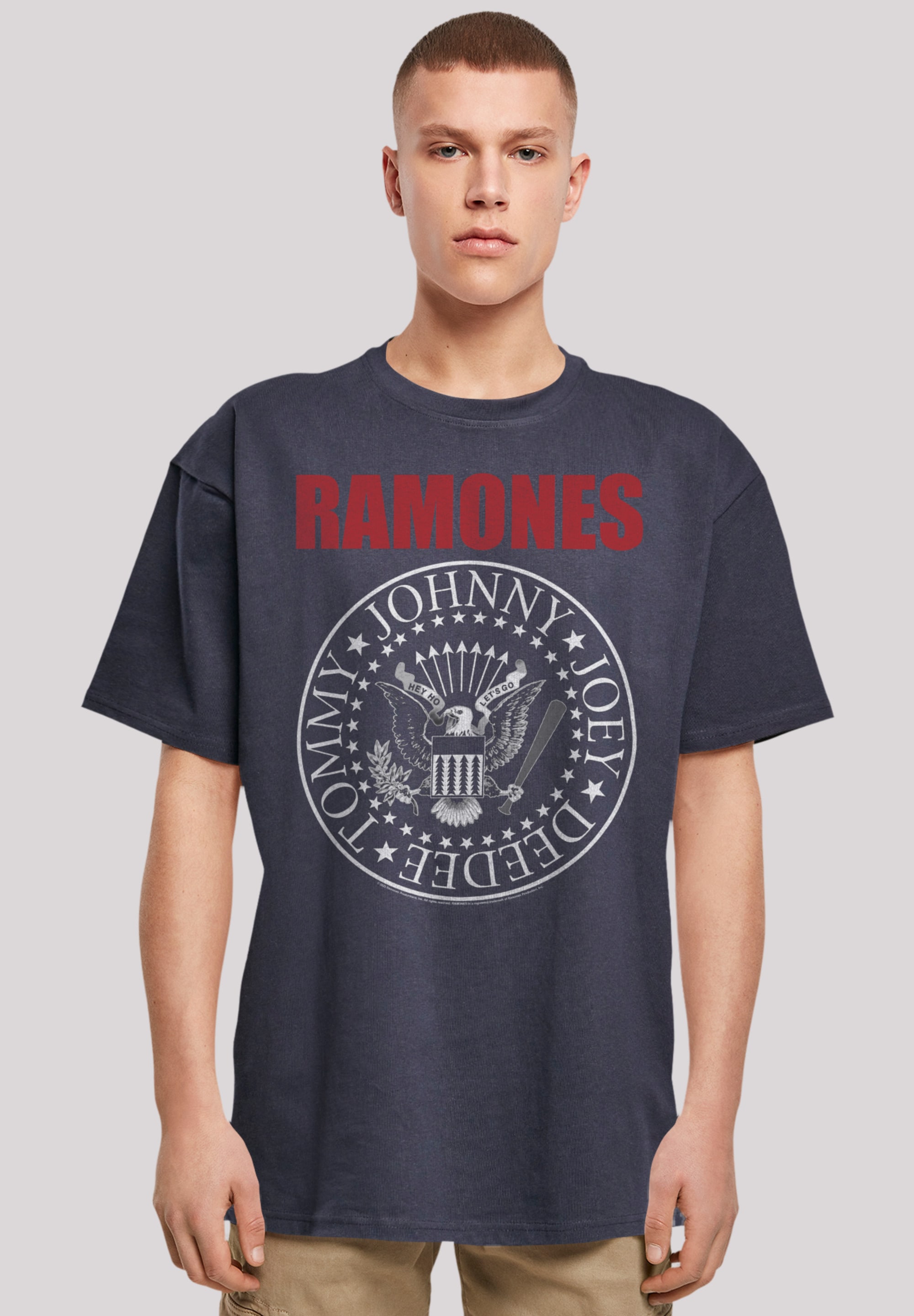 F4NT4STIC T-Shirt Red Band, Rock-Musik Band Qualität, für ▷ BAUR Rock Seal«, | Musik Premium »Ramones Text