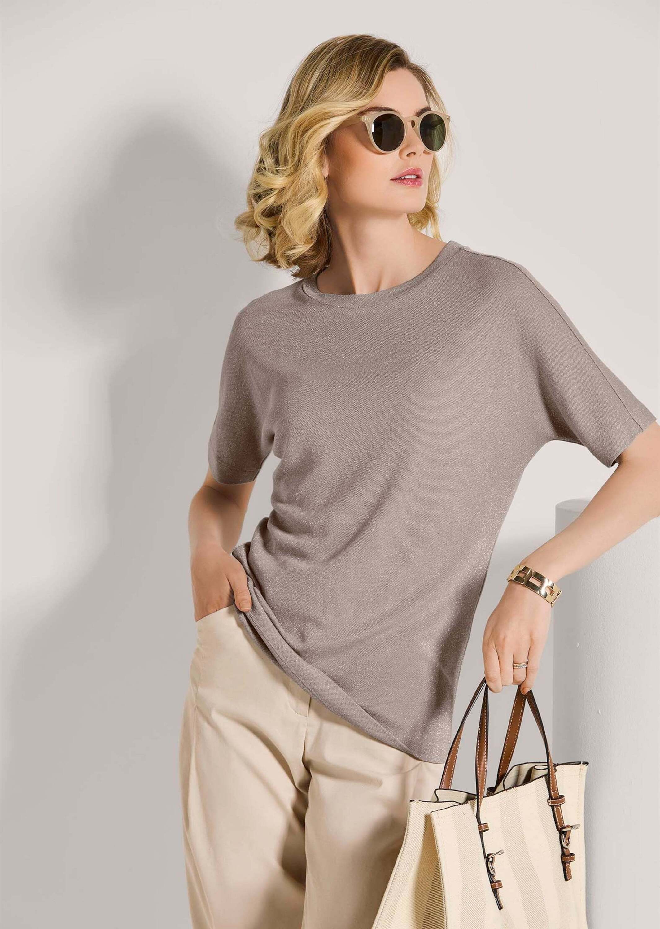 MADELEINE Kurzarmshirt »Glitzershirt Glamouröses Stretch-Oberteil«