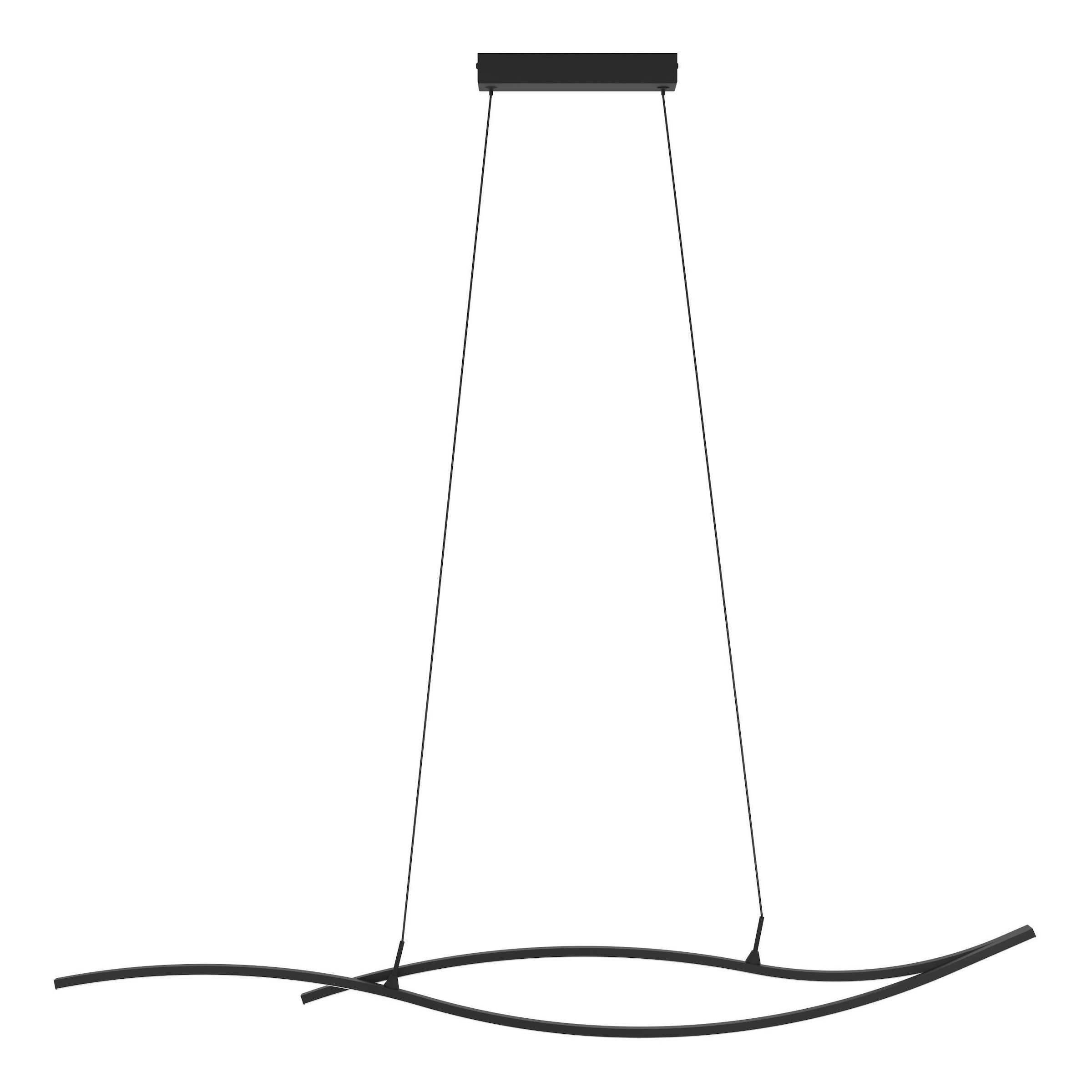 EGLO Hängeleuchte »Grisolia Hängelampe, Wohnzimmerlampe, Metall und Kunststoff, Lampe« LED-Modul 1 Stk. Neutralweiß Hängeleuchte - L115 x B7 x H120 cm - schwarz - 20W inkl.