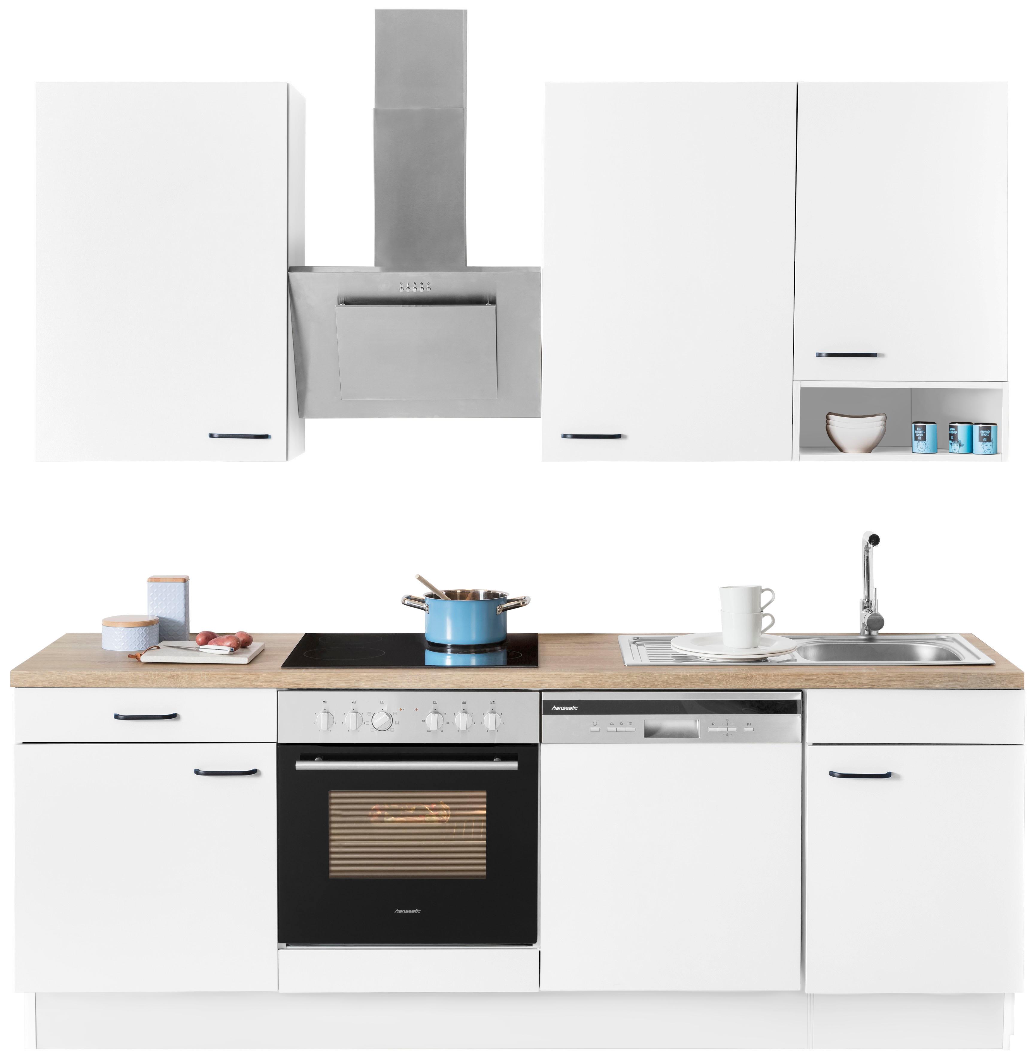 OPTIFIT 1100000002199 "Elga" Premium-Küche mit Soft-Close-Funktion, Vollauszug, Breite 230 cm
