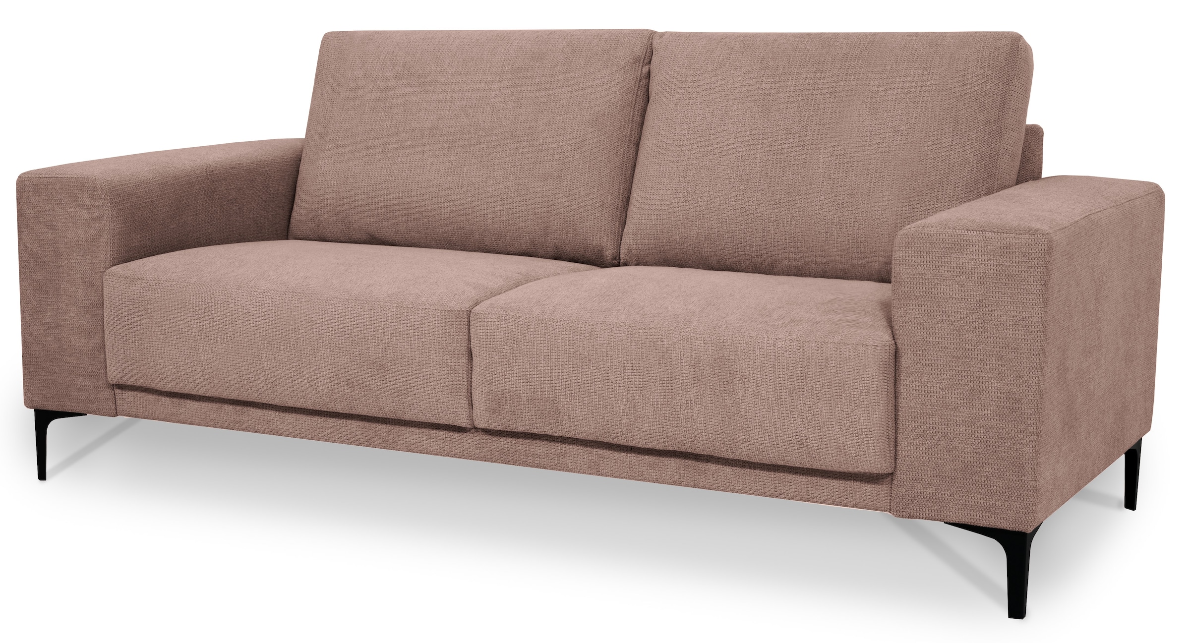Places of Style 2-Sitzer »Xander«, Breite 164 cm, Webstoff, Soft-Touch Chenille, schwarze Metallfüßen