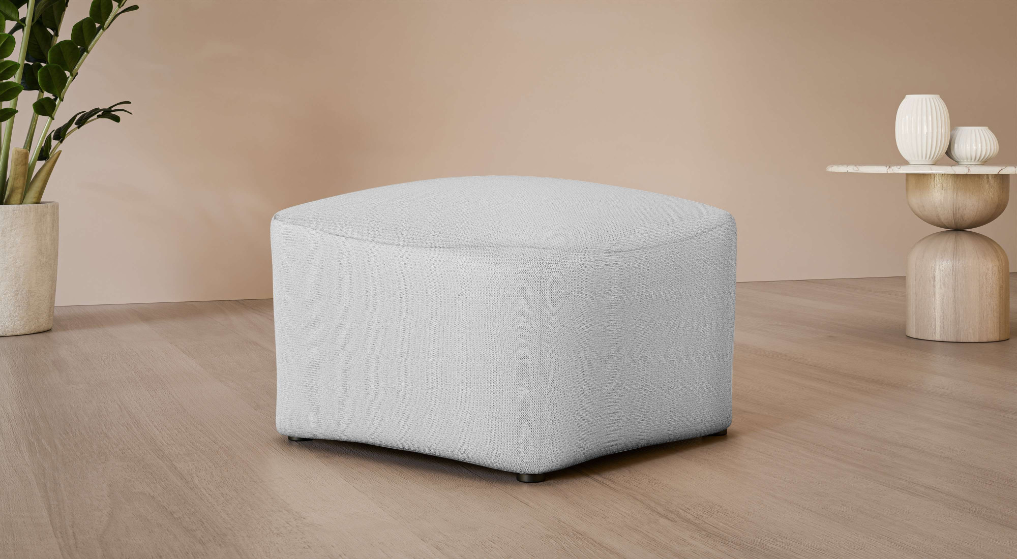 LeGer Home by Lena Gercke Polsterhocker "YANI Sitzhocker mit Wellenunterfederung, Maße B/T/H: 65/65/46 cm" kleiner Hocker passend zur Serie Yani, in hochwertiger Verarbeitung