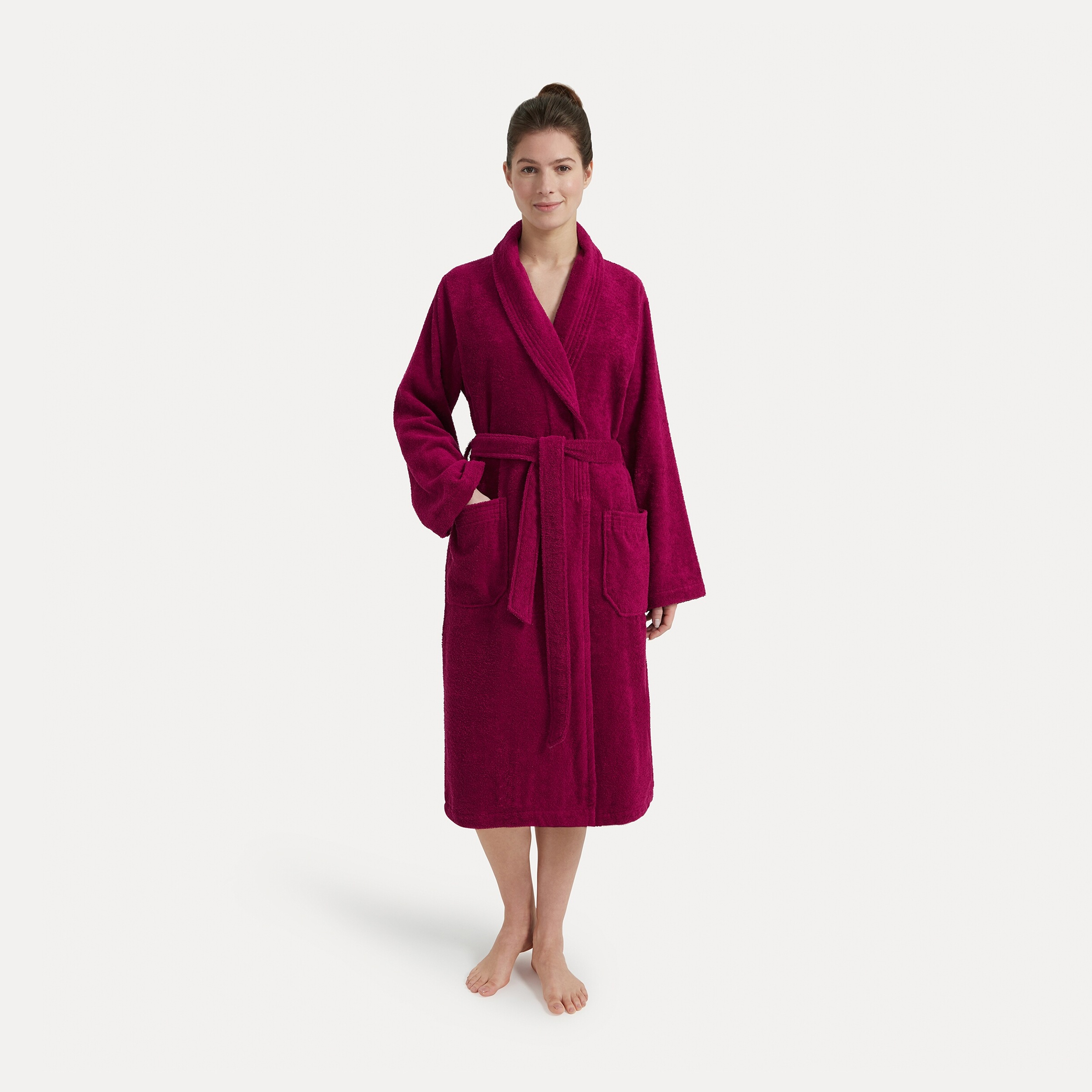Möve Unisex-Bademantel »Basic«, (1 St.), mit Schalkragen