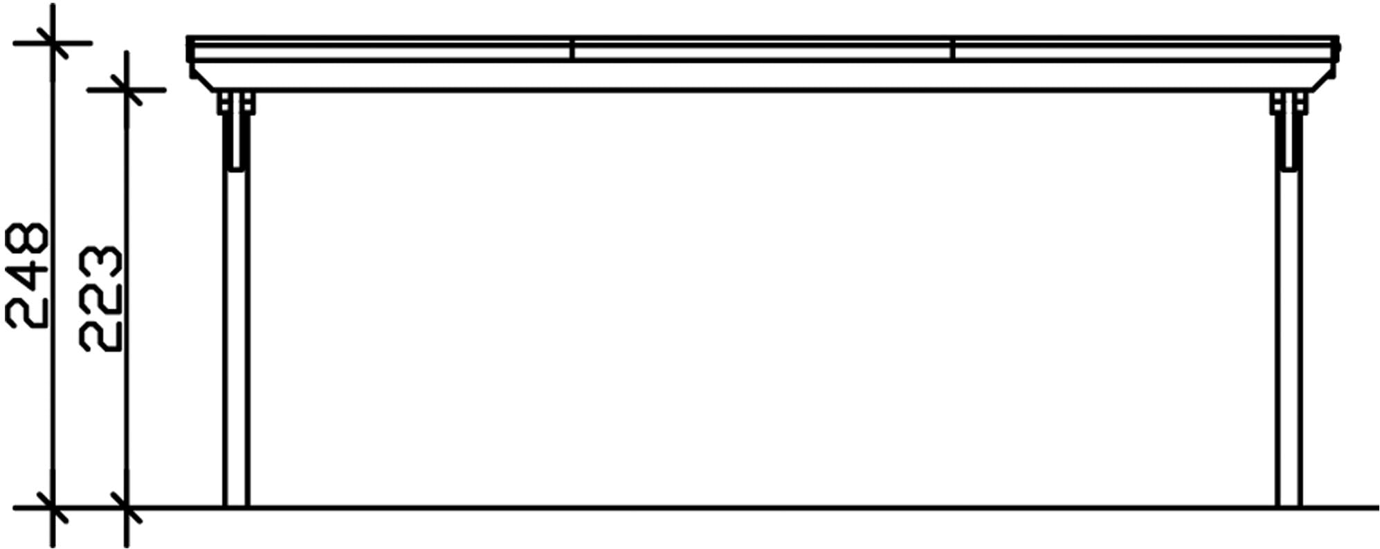 Skanholz Doppelcarport »Emsland«, Holz, 550 cm, Anthrazit