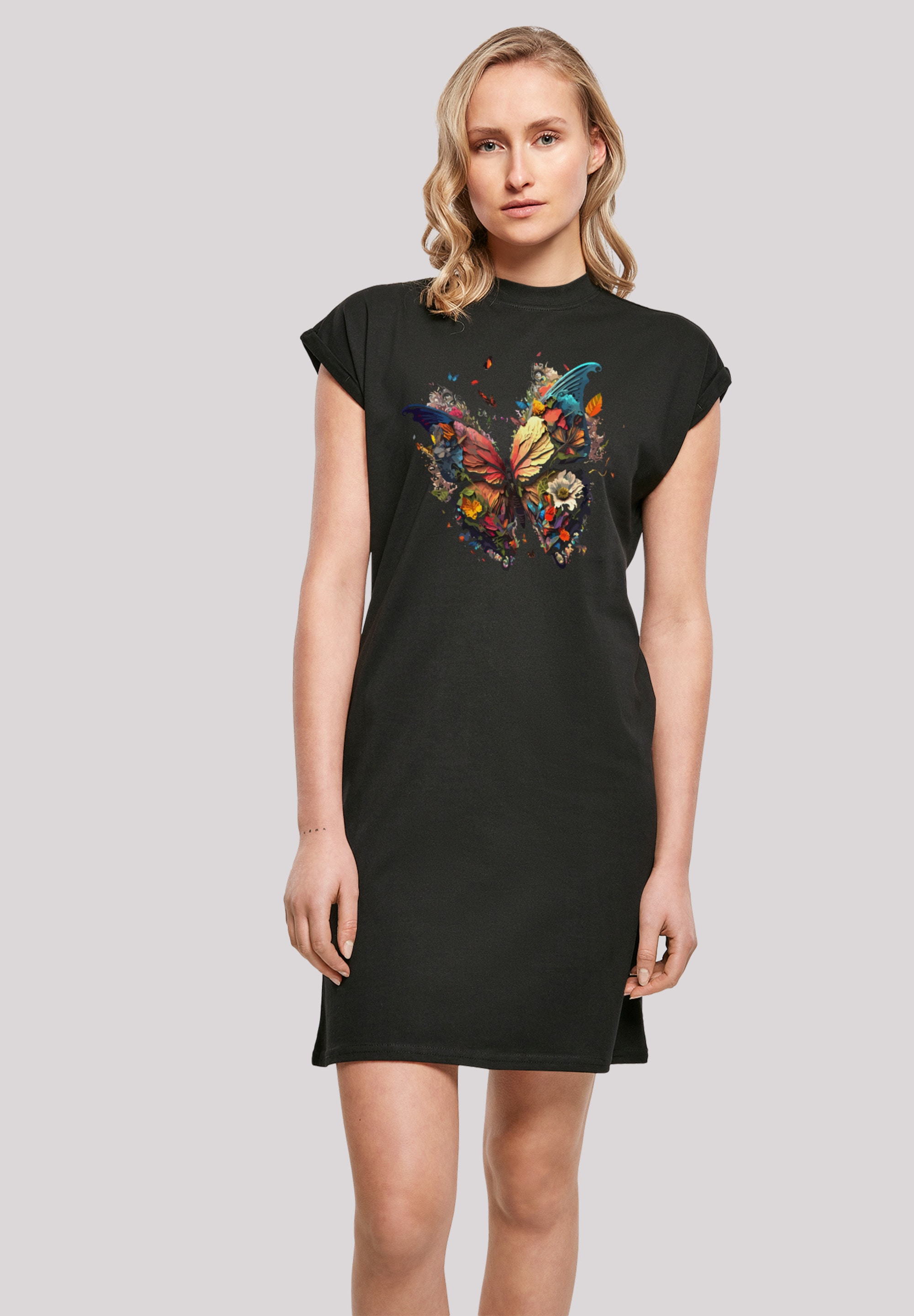 F4NT4STIC Shirtkleid "Schmetterling Bunt" Ohne Taschen Print günstig online kaufen