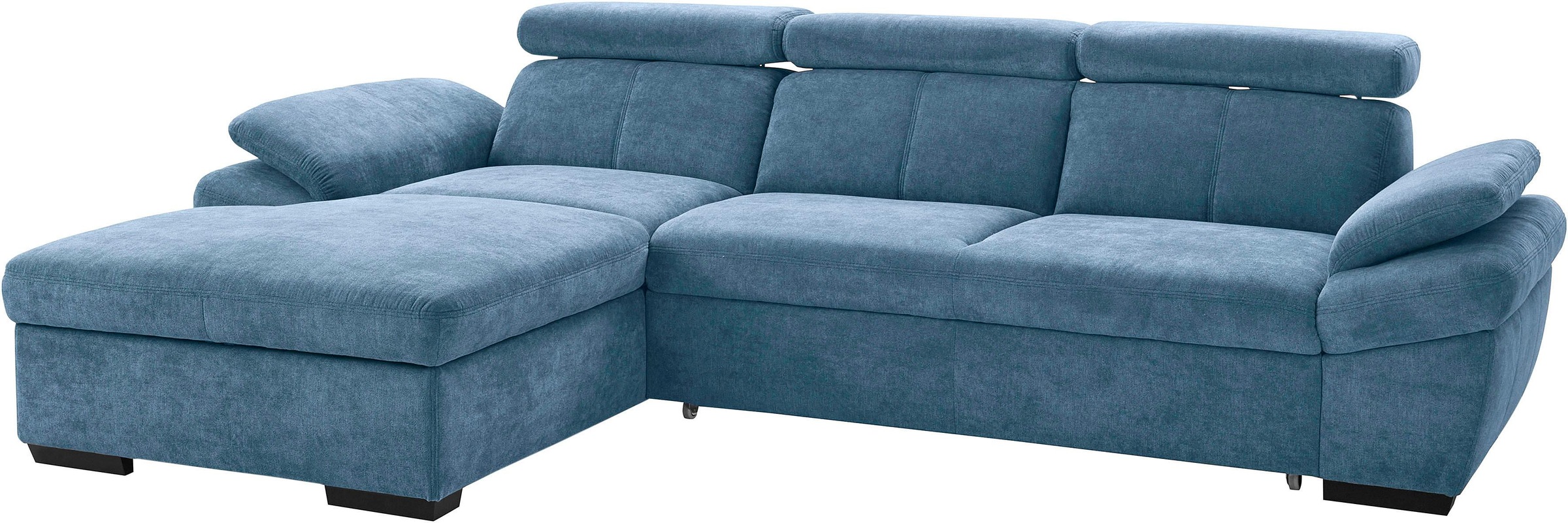 exxpo - sofa fashion Ecksofa »Salerno, inkl. Kopf- und Armteilverstellung, elegant & bequem, L-Form«, wahlweise mit Bettfunktion und Bettkasten, tolle Detailverarbeitung