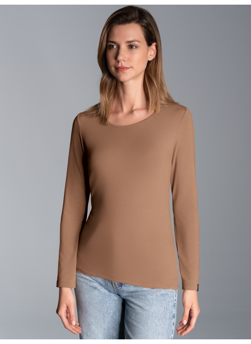 Trigema Longsleeve »TRIGEMA Shirt aus Viskose Langarm«, (1 tlg.)