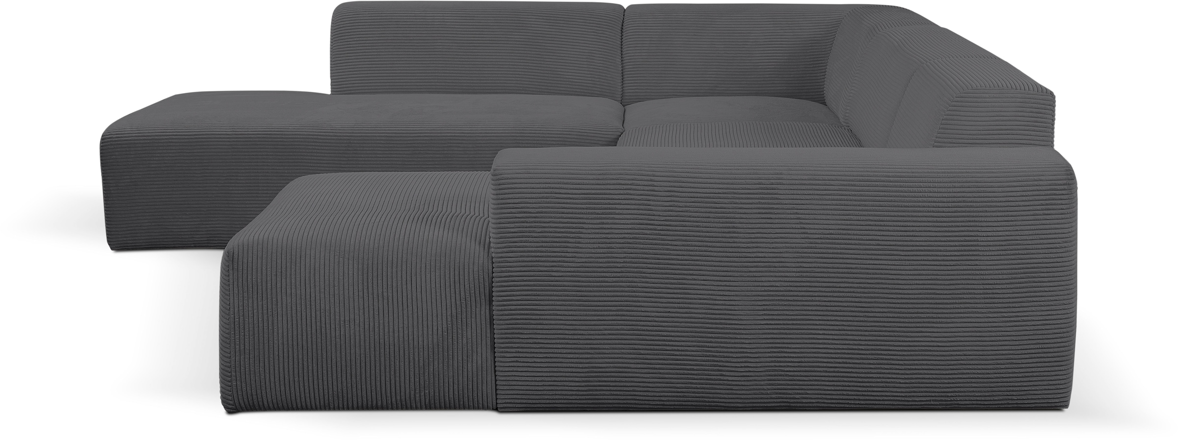 WERK2 Wohnlandschaft »Zeus U-Form«, Curvy Trend Wohnlandschaft mit urbaner Optik auch in weichem Cord
