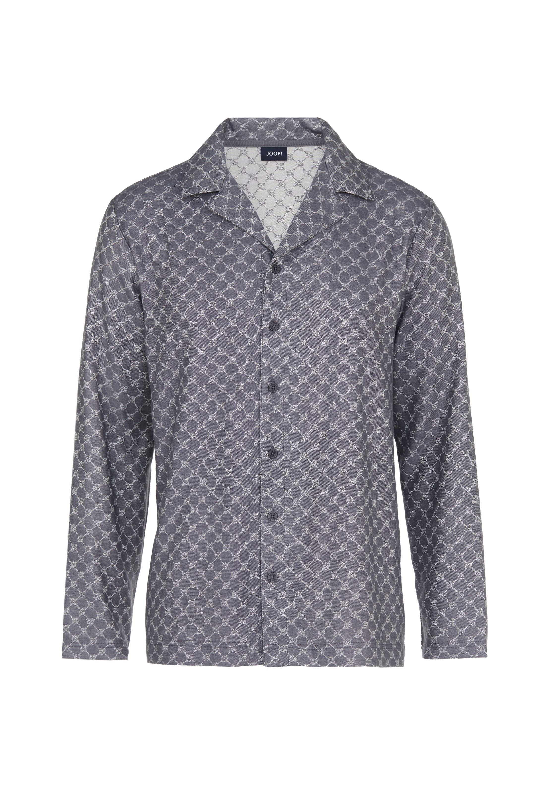 JOOP Pyjamaoberteil "Relax" mit langen Ärmeln, Cornflower-Design, Kragen günstig online kaufen