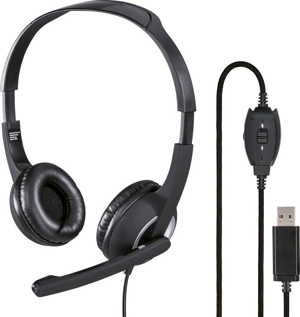 Hama PC-Headset »PC-Office-Headset "HS-USB250", Stereo, Schwarz Headset«