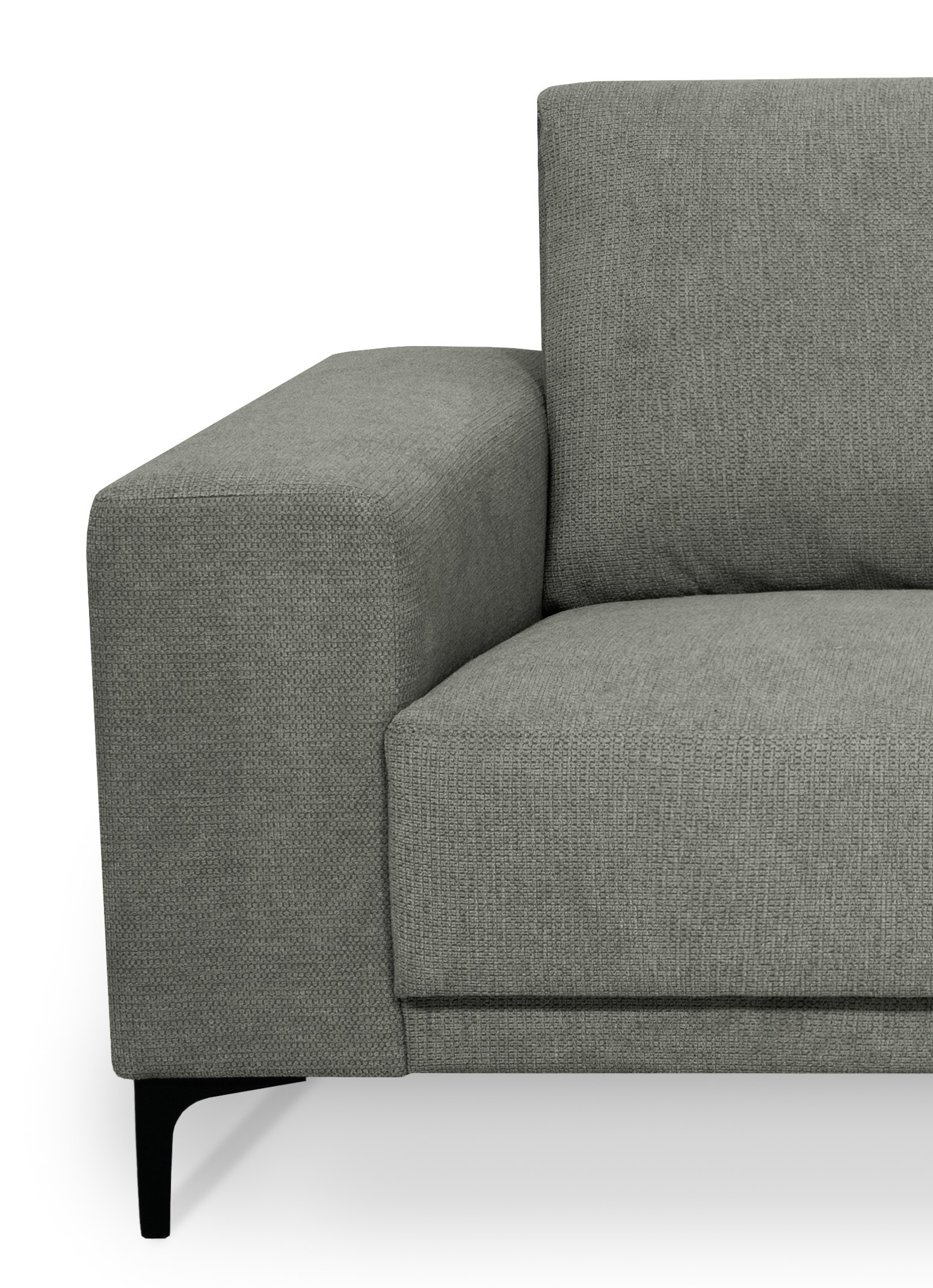 Places of Style Ecksofa »Xander, L-Form,«, Breite 280 cm, Soft-Touch Chenille, schwarze Metallfüßen