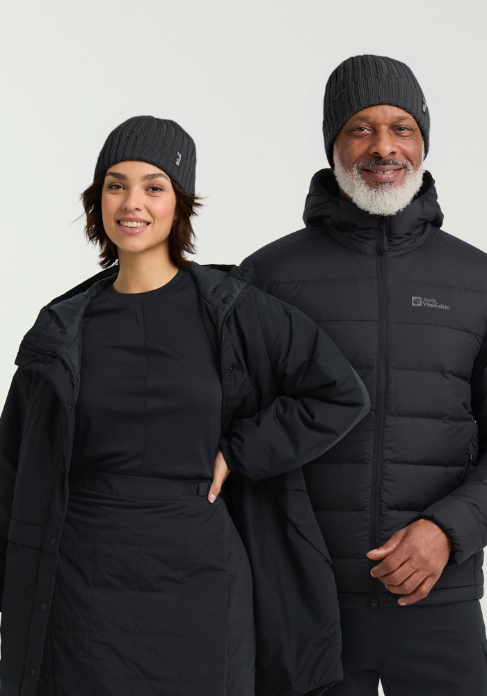 Jack Wolfskin Beanie »RIB KNIT BEANIE« Strickmütze, warm, winddicht
