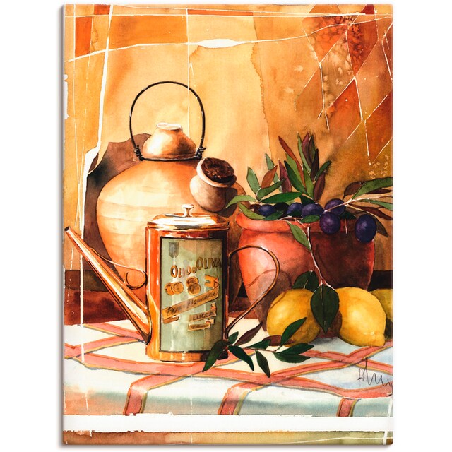Artland Wandbild »Olivenöl«, Arrangements, (1 St.), als Leinwandbild,  Wandaufkleber oder Poster in versch. Größen bestellen | BAUR