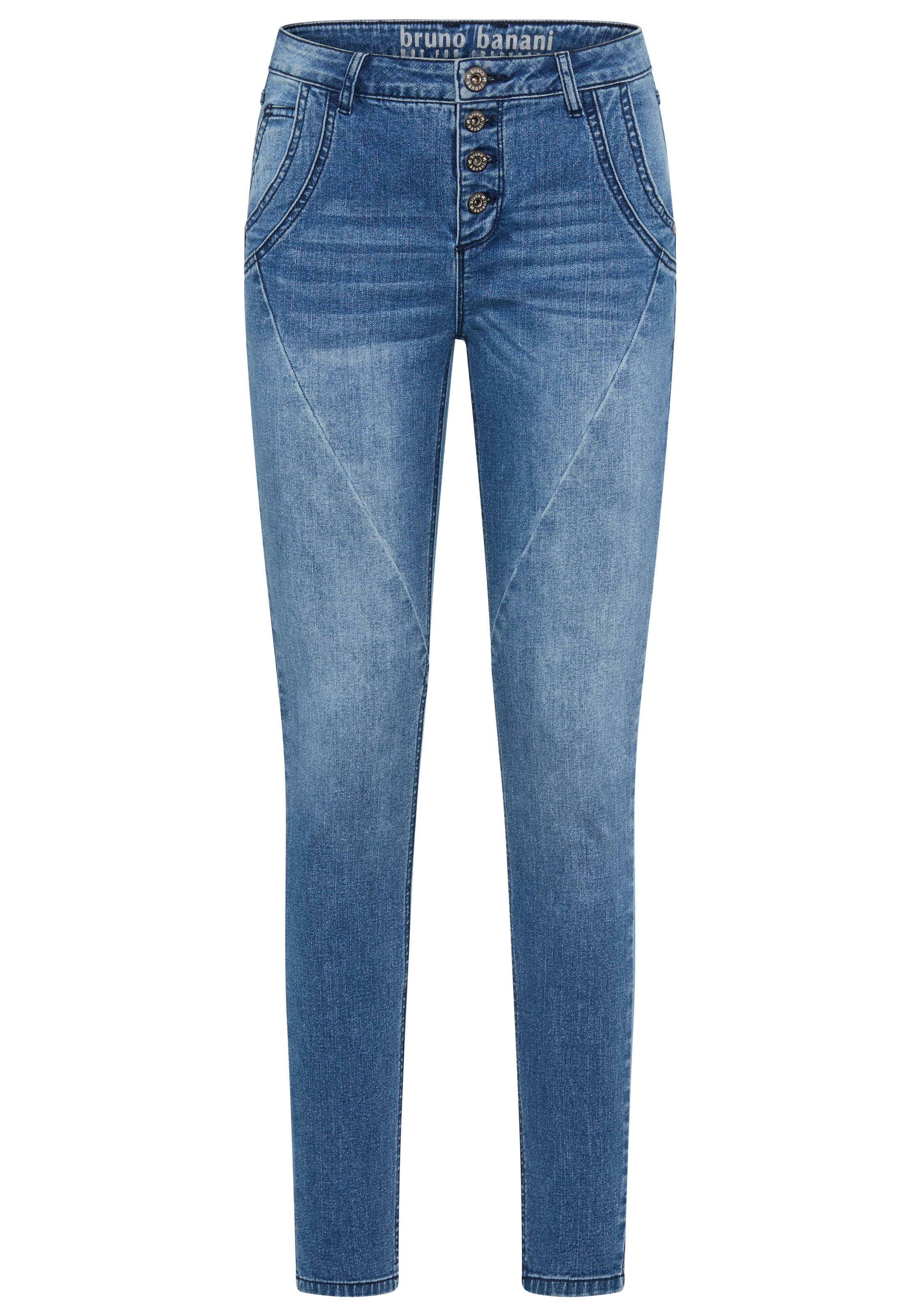 Bruno Banani Skinny-fit-Jeans, mit schrägen Nähten - NEUE KOLLEKTION