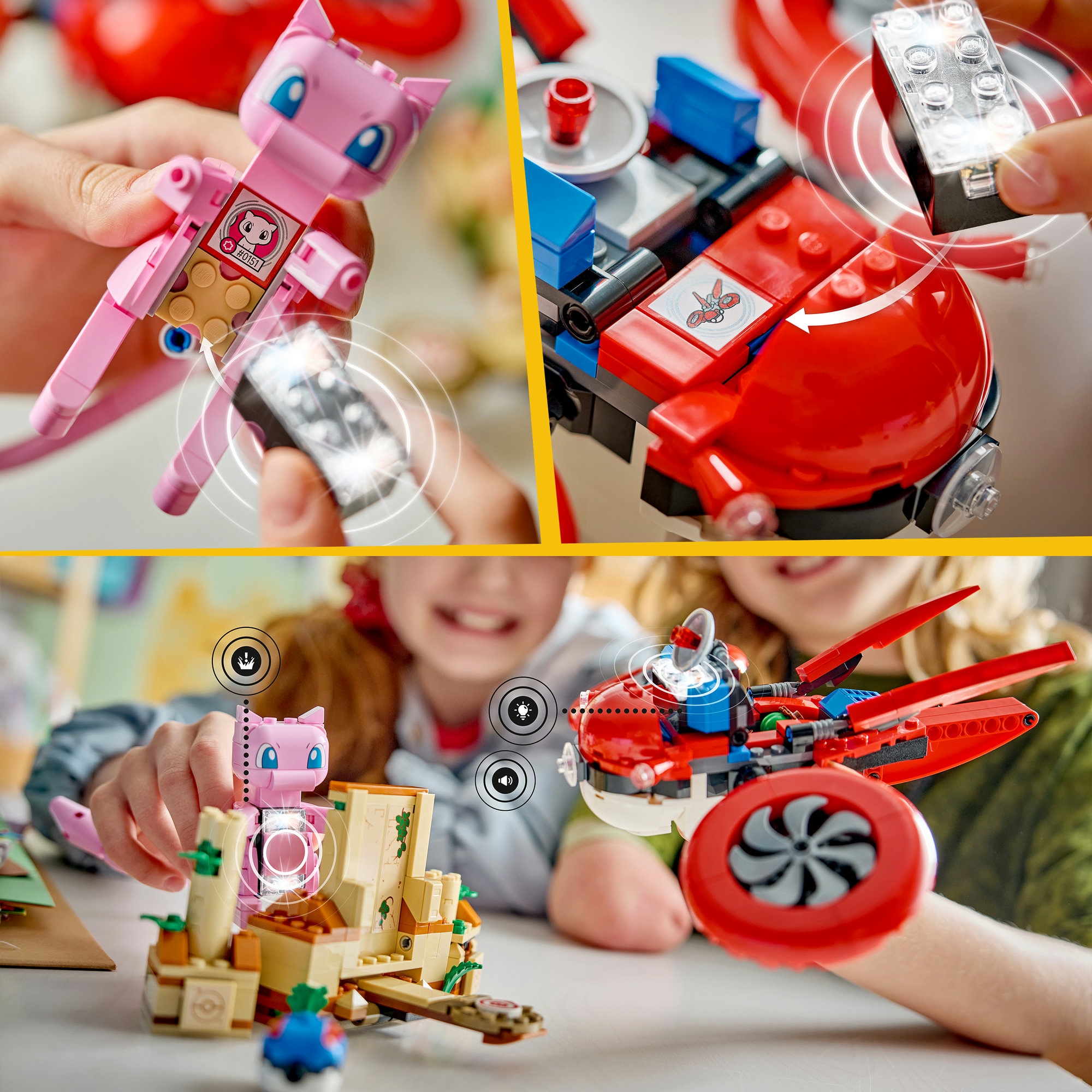LEGO® Konstruktionsspielsteine »SMART Play™  Drohnensuche nach einem Mysteriösen Mew (72161)« LEGO Pokémon; Mit SMART Brick kompatibel (nicht enthalten)