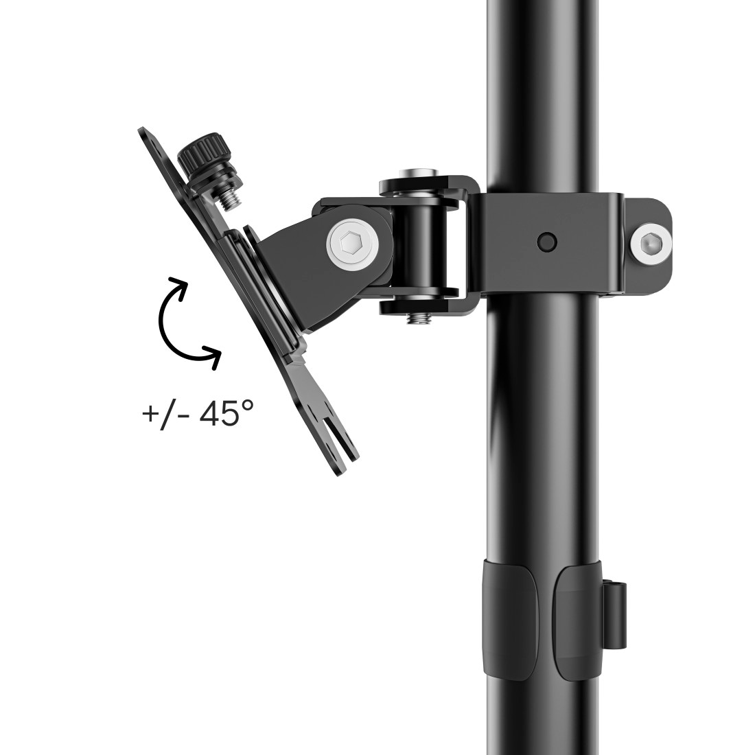 Hama Monitor-Halterung »Monitorhalterung höhenverstellbar für 13-35 Zoll Monitore« bis 89 cm Zoll 360° Rotation, VESA, Kabelmanagement, Klemmmontage, Stahl