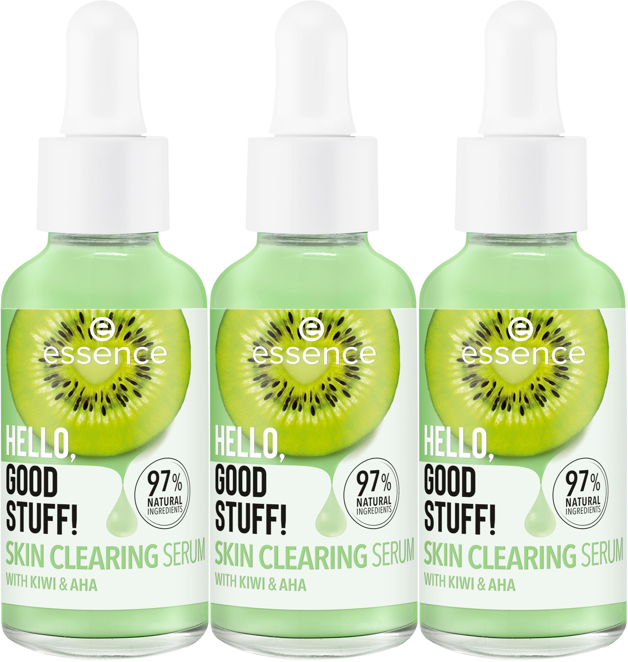 ESSENCE Herren Gesichtsserum "HELLO, GOOD STUFF SKIN CLEARING Serum", 90ml, grün, Hautpflegemittel, mit pflegendem Panthenol