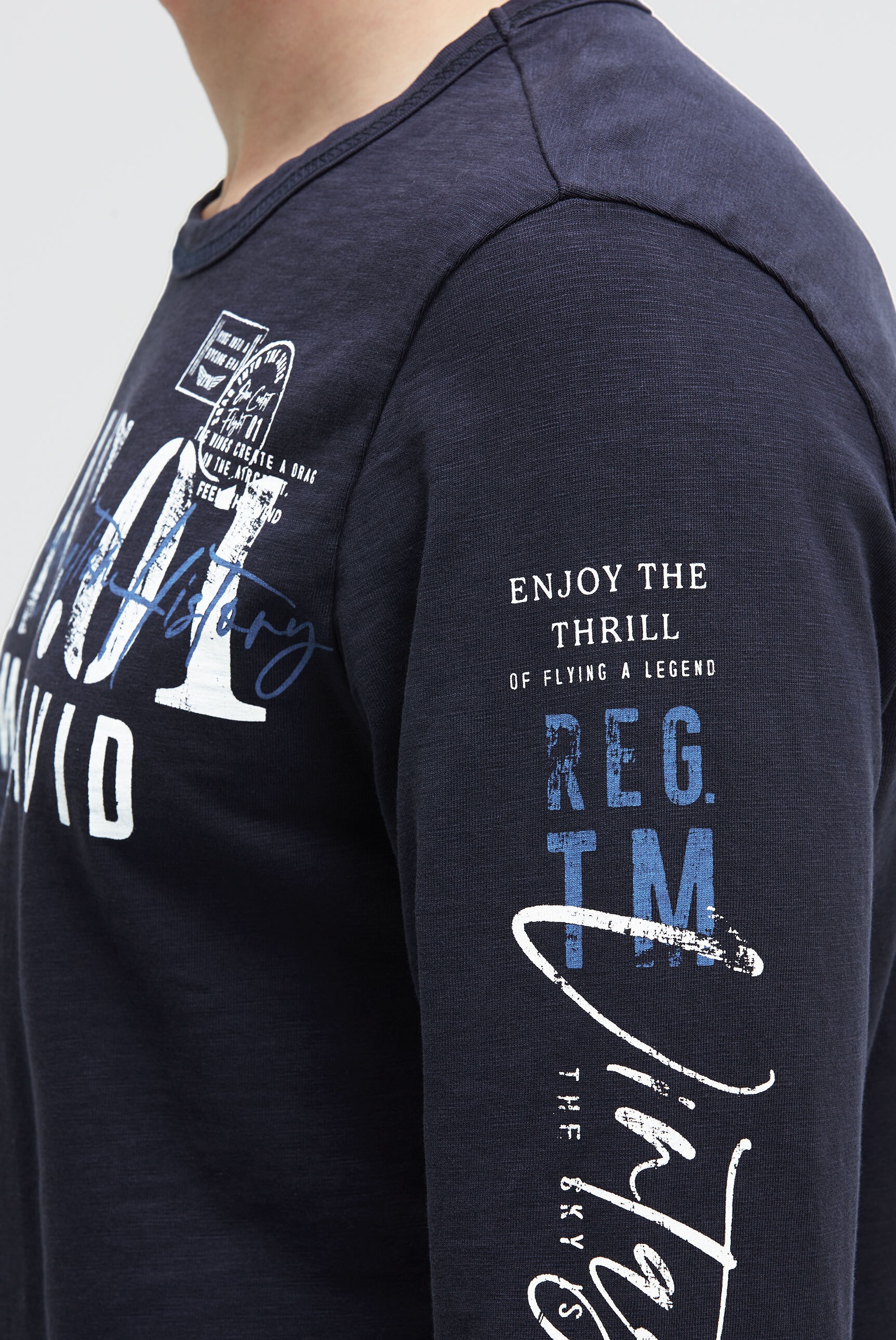 CAMP DAVID Langarmshirt aus Baumwolle