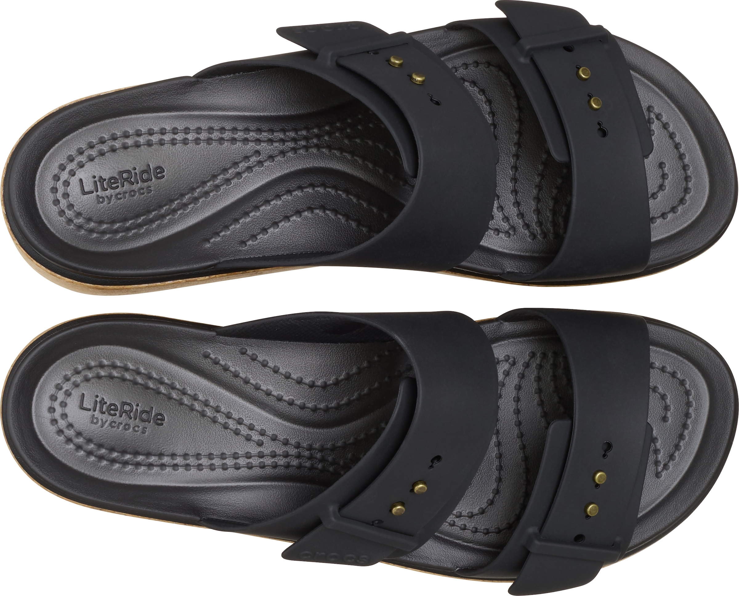 Crocs Keilpantolette »Brooklyn Cork Buckle«, Keilsandale, Plateausandale mit LiteRide™ Schaumfußbett