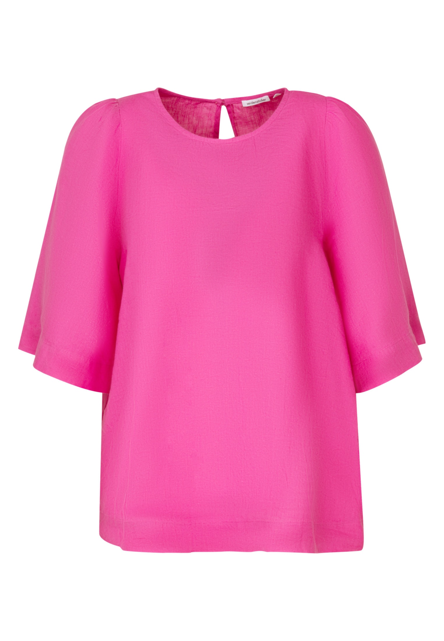 seidensticker Shirtbluse »Schwarze Rose«, Kurzarm Rundhals Uni