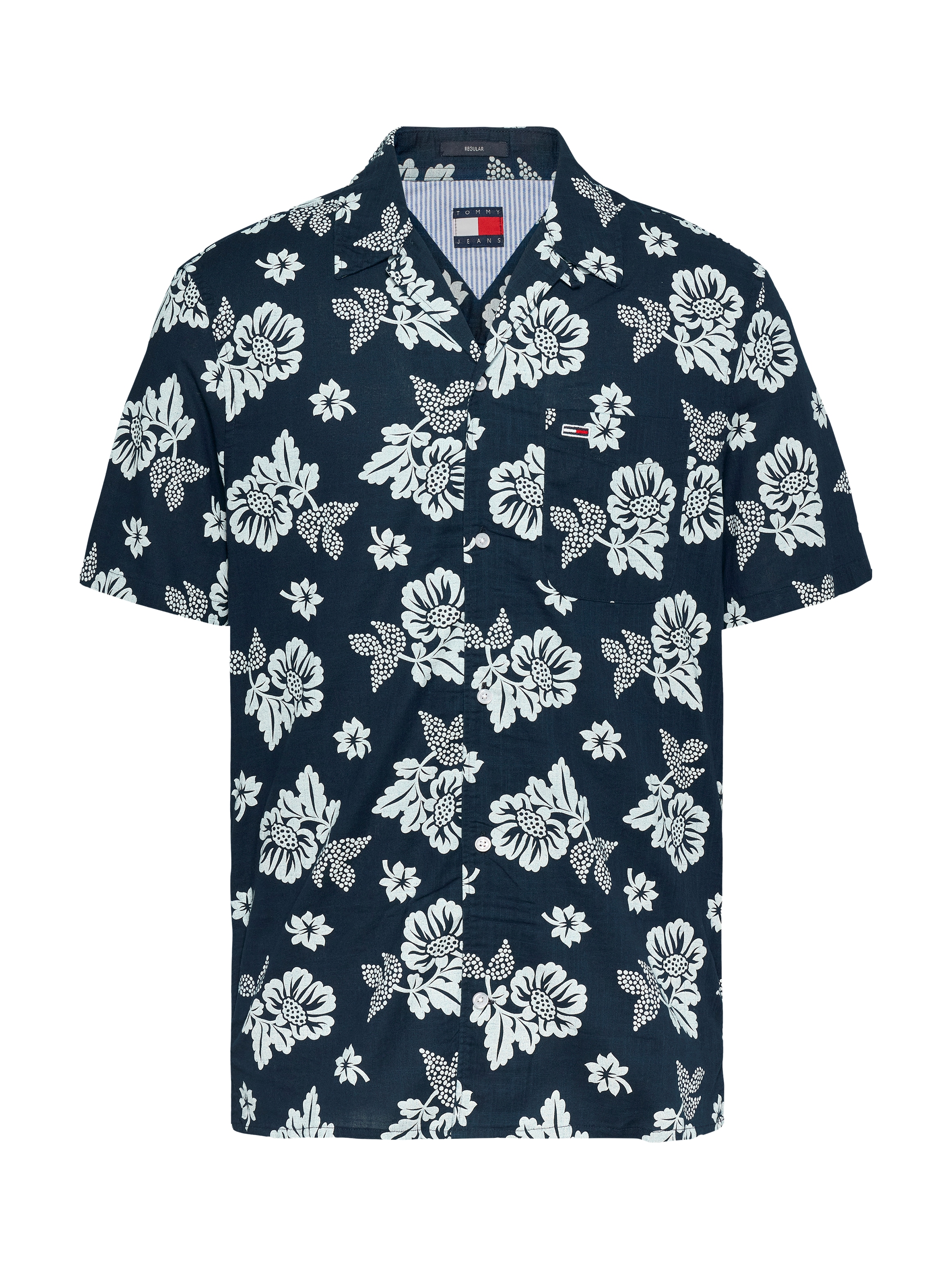 Tommy Jeans Kurzarmhemd »TJM REG SLUB AOP SS SHIRT EXT«