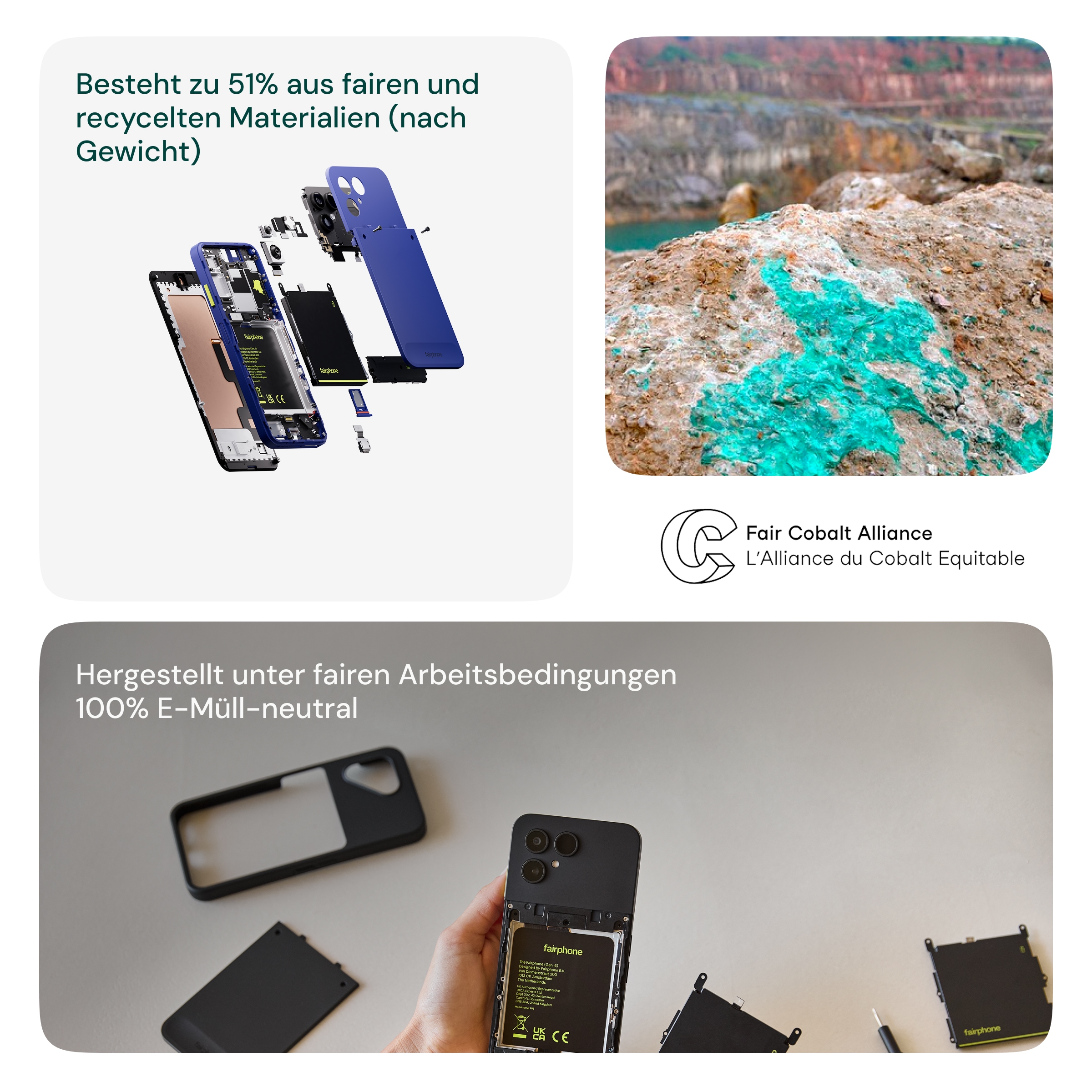 Fairphone Smartphone »Das Fairphone Gen. 6+ 12GB/256GB« horizon black