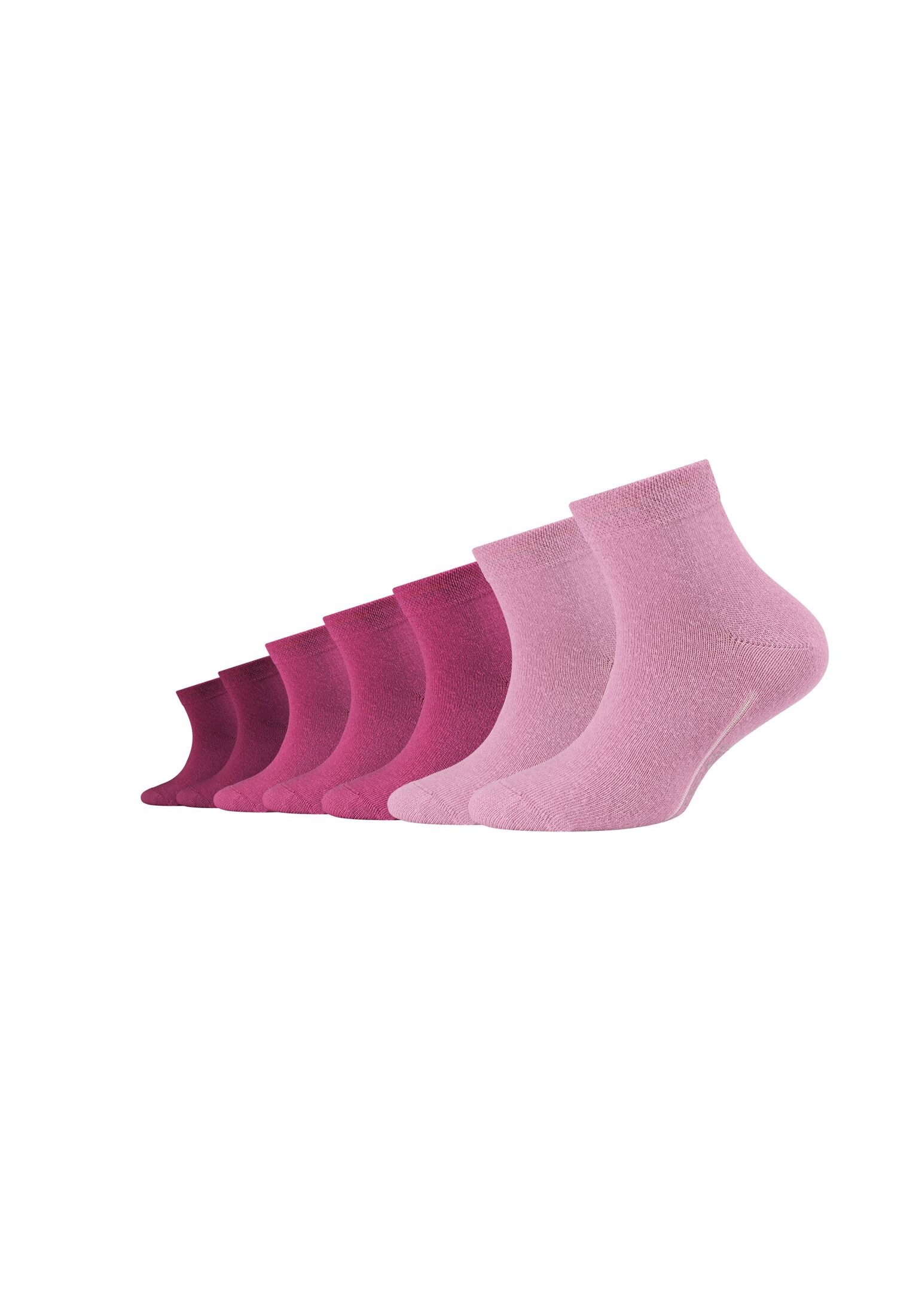 CAMANO Mädchen Kurzsocken "7er Pack", Gr. 31, lila, 75% Baumwolle, 24% Polyamid, 1% Elasthan, uni, Socken
