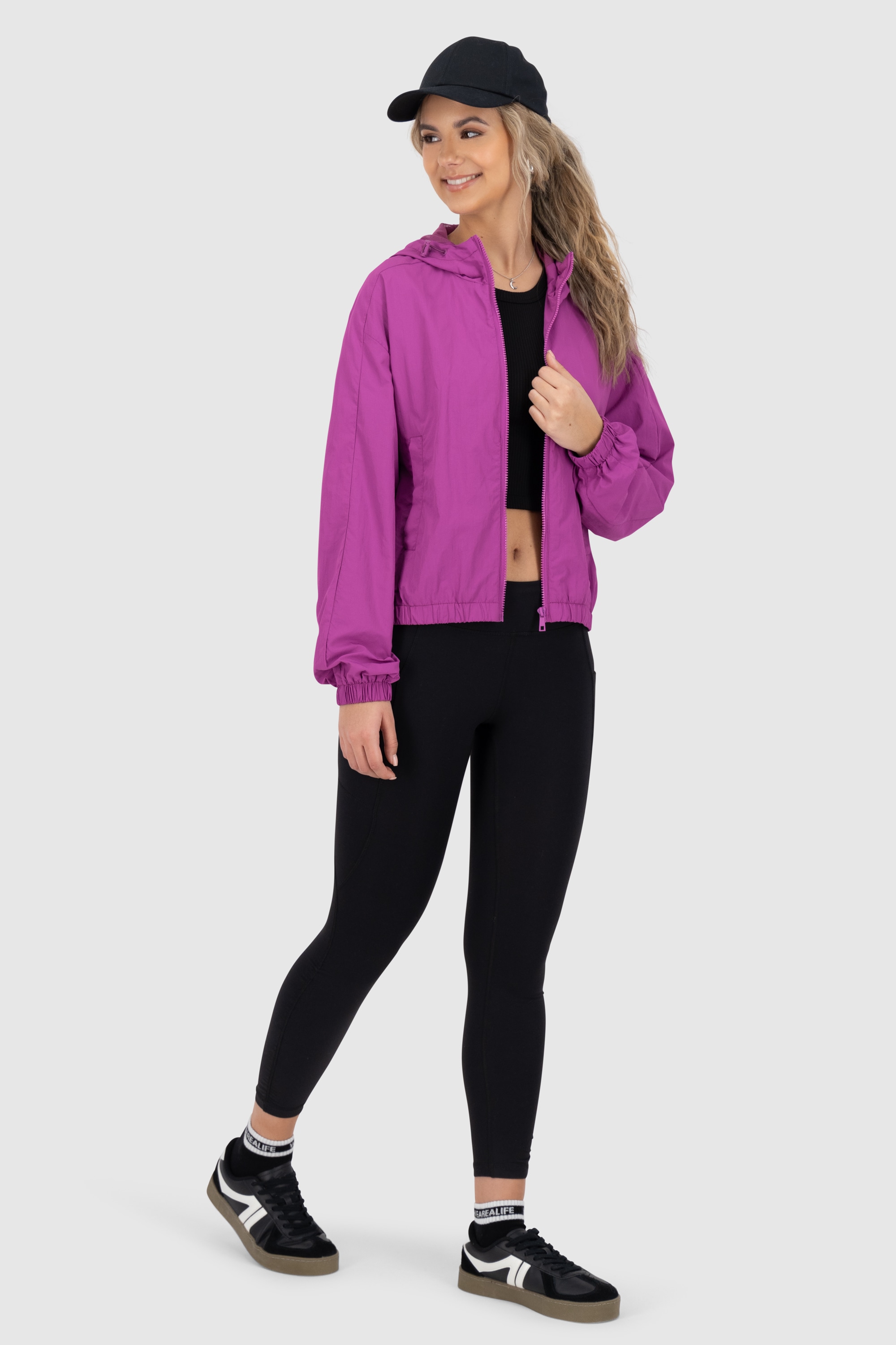 Alife & Kickin Sommerjacke »Damen JovanaAK A Übergangsjacke, Jacke« leichte Übergangsjacke Windbreaker mit Kapuze und Reißverschluss