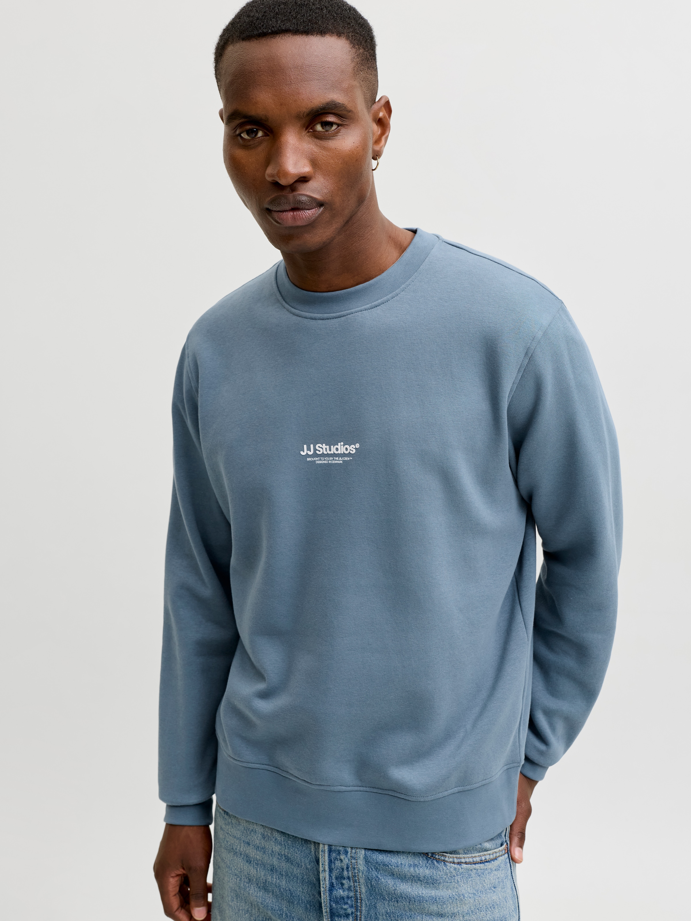 Jack & Jones Sweatshirt "JJESOHO SWEAT CREW NECK NOOS", Baumwollmischung, relaxed fit