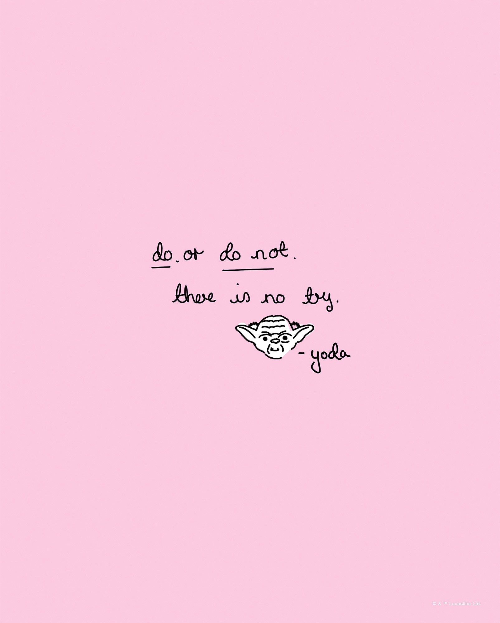 Komar Bild »Star Wars Quote Yoda Cute«, Disney, (1 St.), Wandbild zur Dekoration im Kinderzimmer - ohne Rahmen