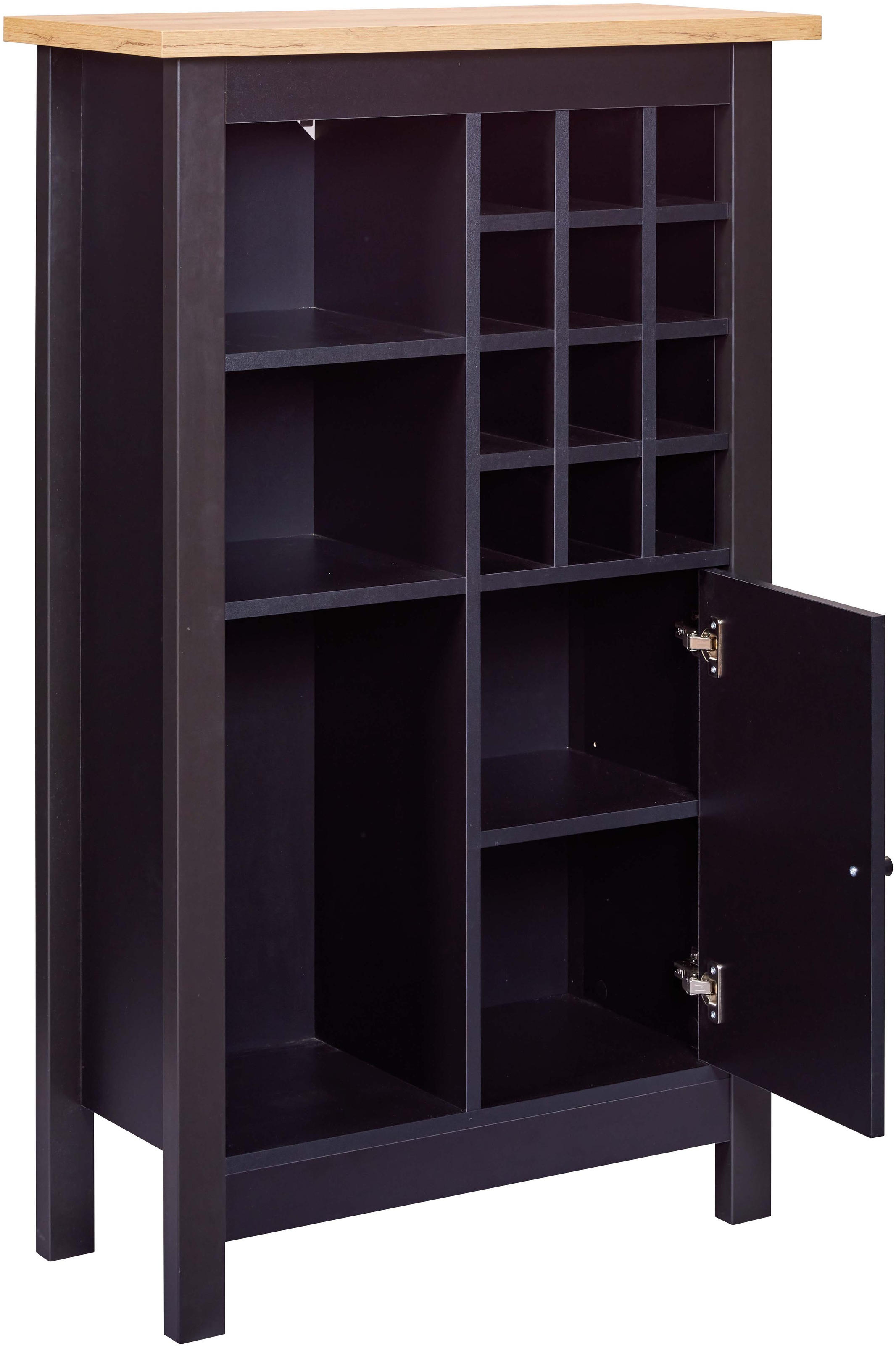 Inter Link Highboard »Highboard Helina« 1 Stk. tlg. Weinschrank, BxTxH: ca. 76,8 x 33 x 124,4 cm