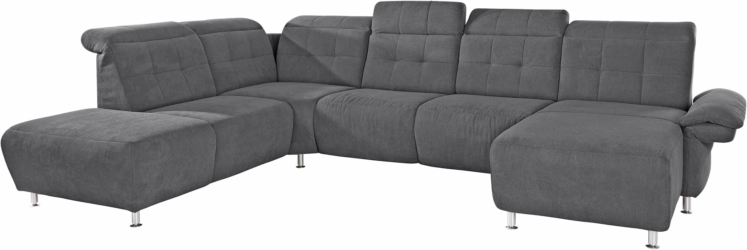 Places of Style Wohnlandschaft »Manhattan U-Form«, 2 Sitze mit elektrischer Relaxfunktion, verstellbare Armlehnen