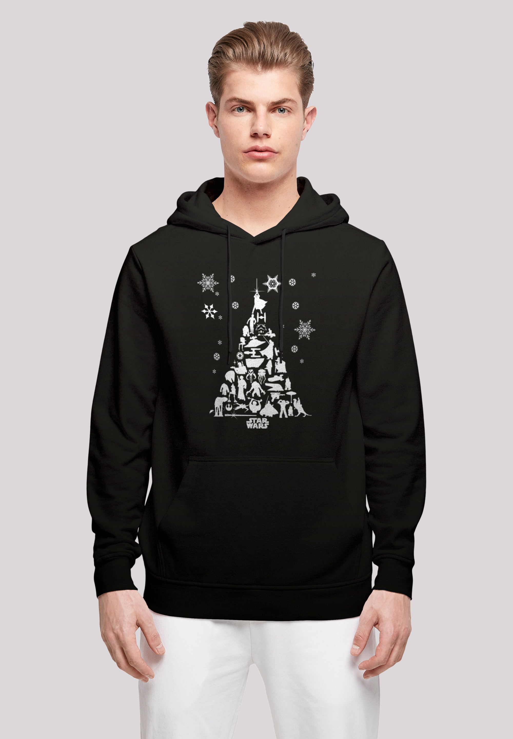 F4NT4STIC Rundhalspullover »F4NT4STIC Herren Star Wars Christmas Tree with Basic Hoody«, (1 tlg.)