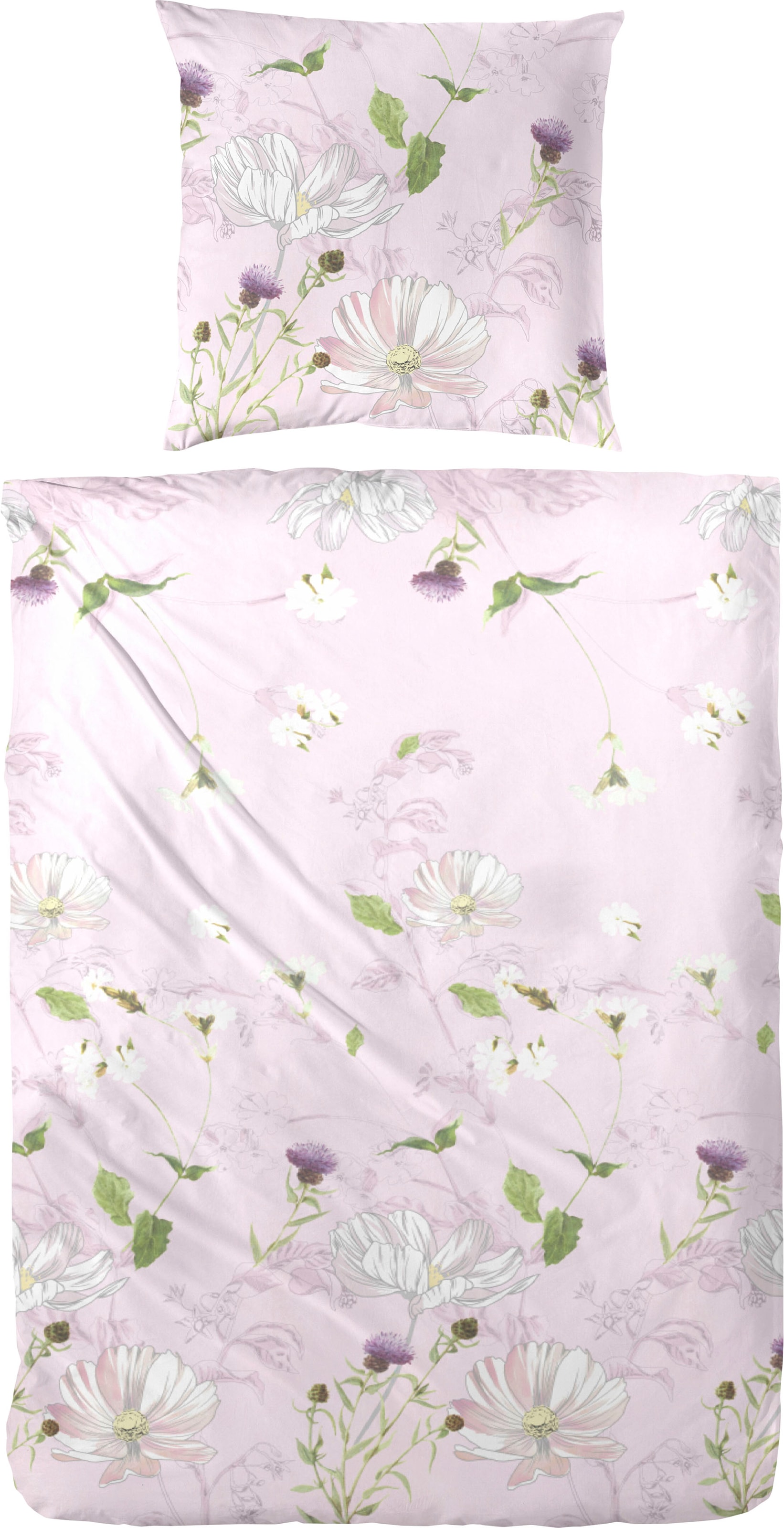 Primera Bettwäsche "Mako-Satin-Bettwäsche Eden" 2 Stk. tlg. mit romatischen günstig online kaufen