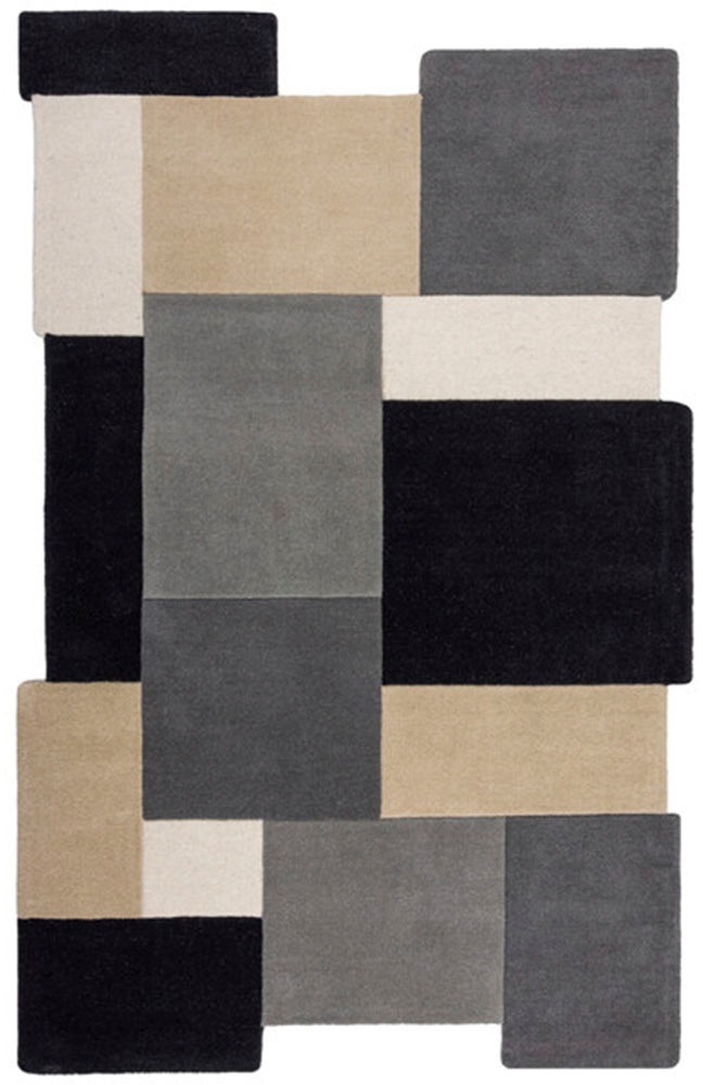FLAIR RUGS Wollteppich "Abstract Collage, 100% Wolle" rechteckig 11 mm Höhe günstig online kaufen