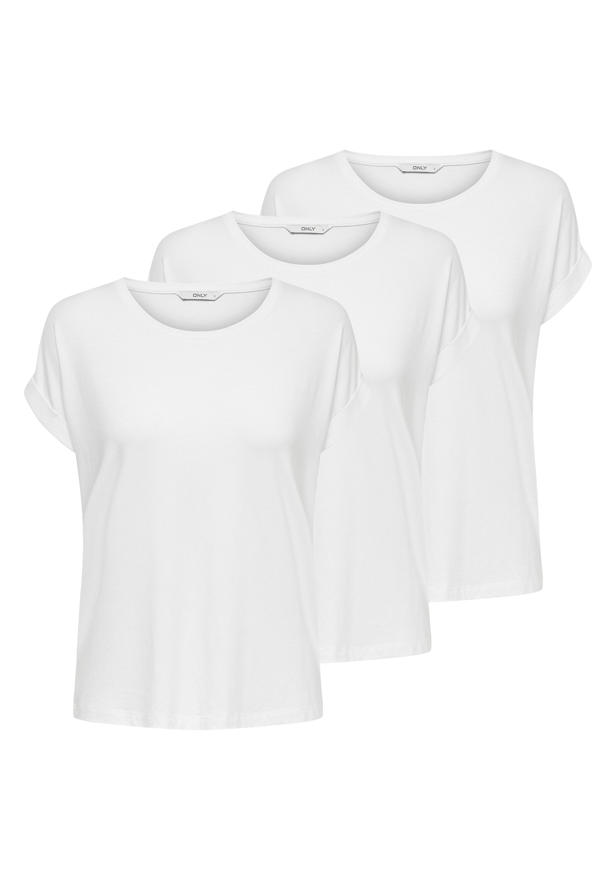 ONLY T-Shirt "T-Shirt ONLMOSTER O-NECK TOP 3P 3er Pack" günstig online kaufen