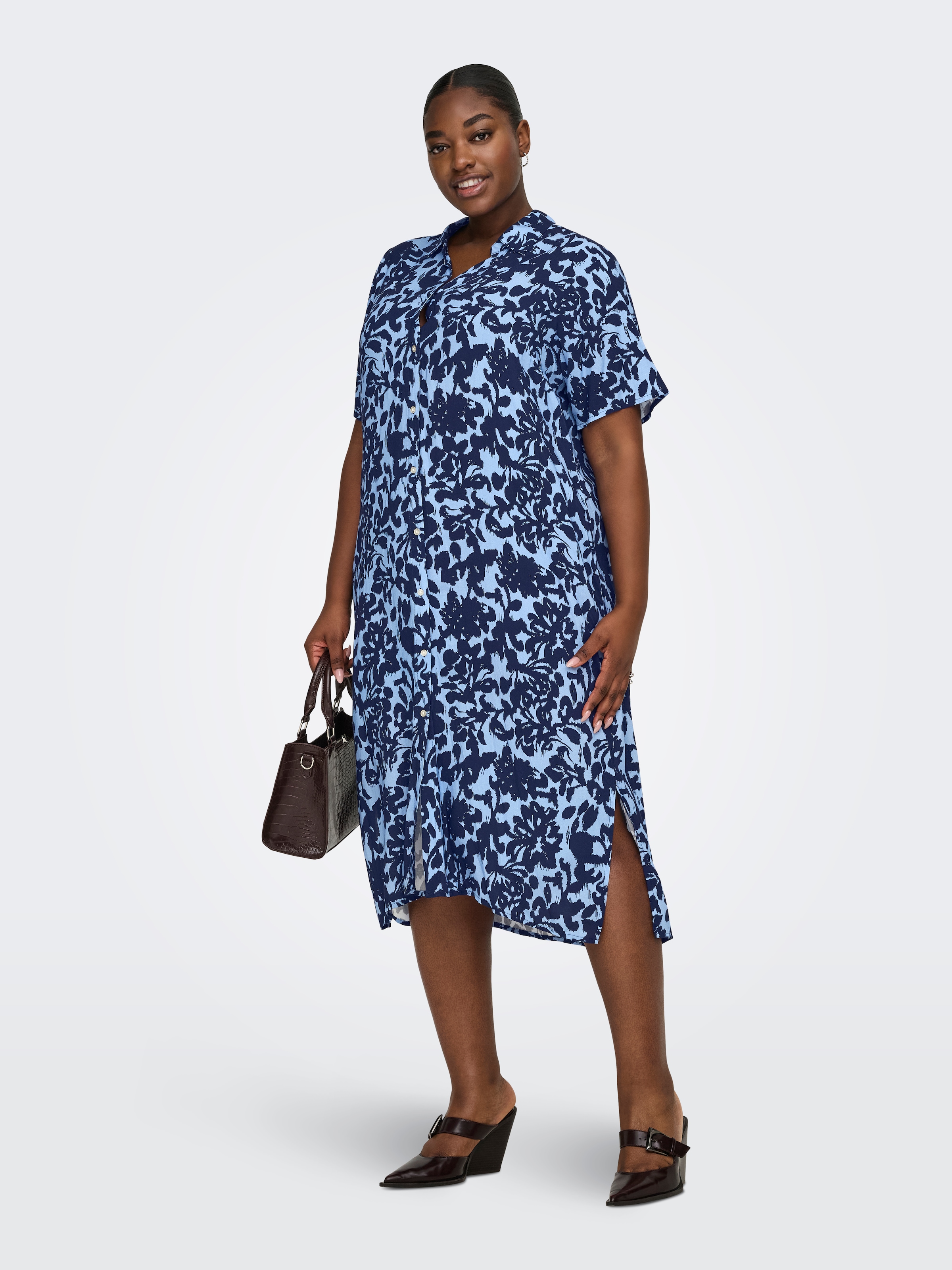 ONLY CARMAKOMA Blusenkleid »CARYASMIN S/S SHIRT DRESS WVN NOOS«
