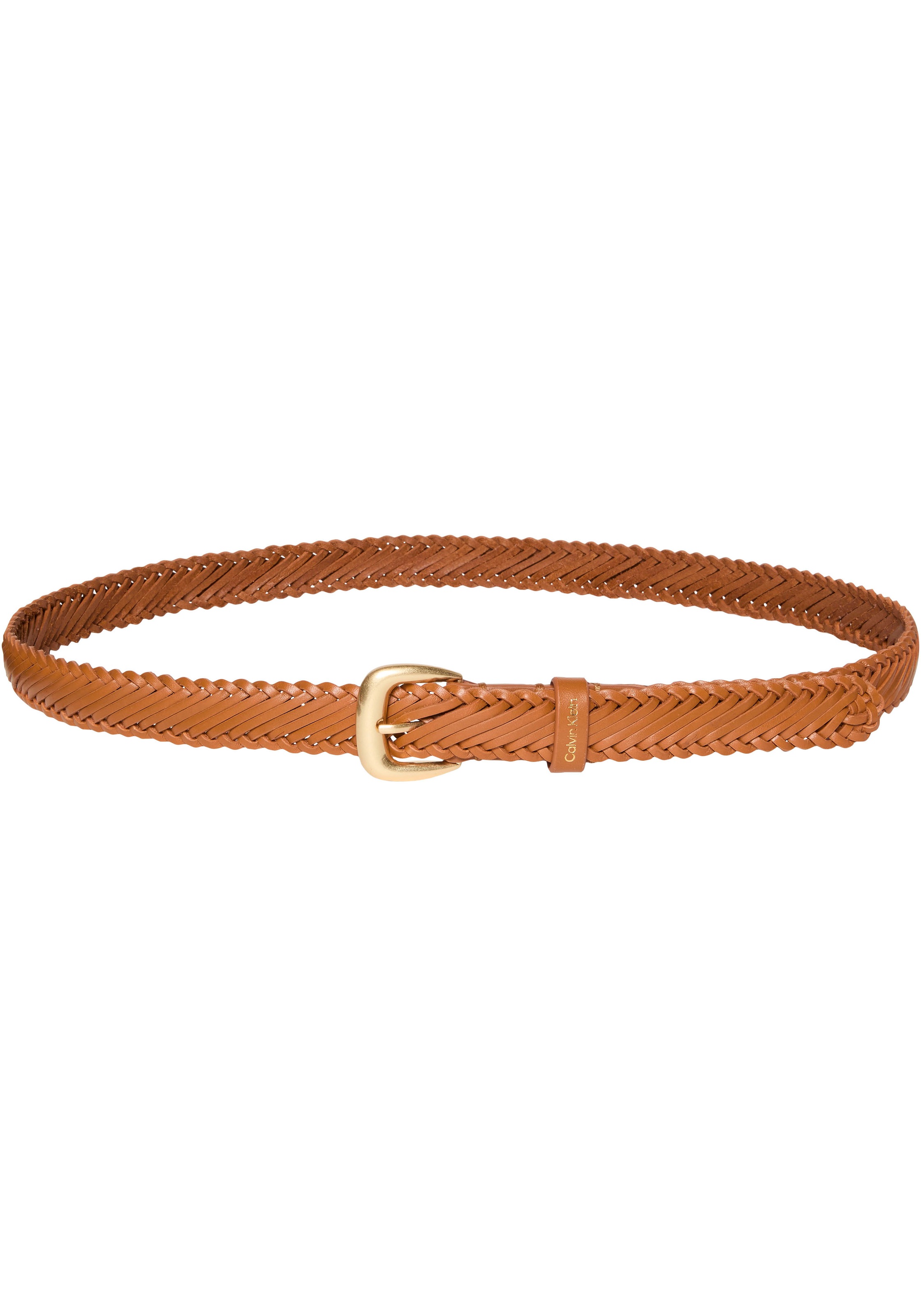 Calvin Klein Ledergürtel "BRAIDED LOGO BUCKLE 25MM" Größenverstellbar mit M günstig online kaufen