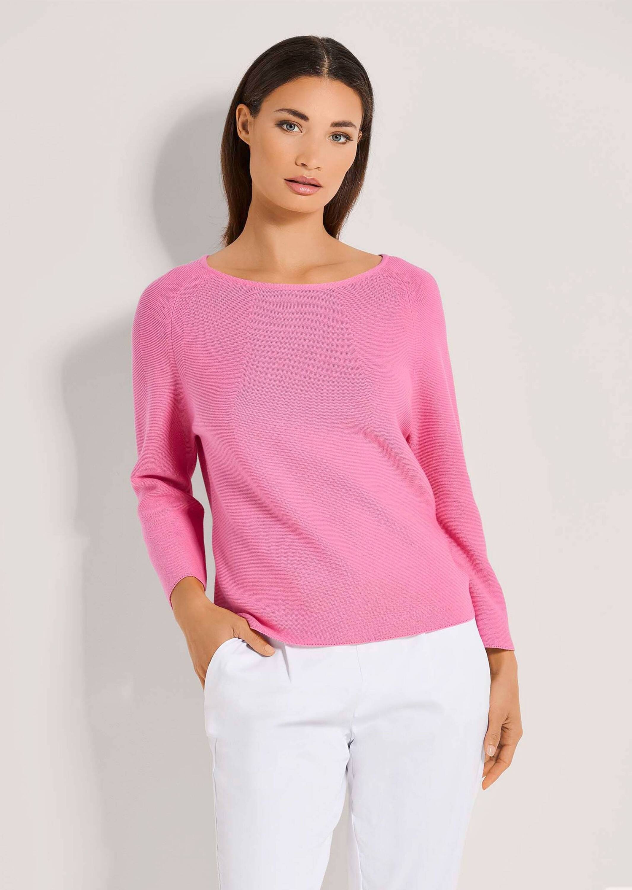 MADELEINE Longpullover »Pullover Pullover in modischer Kurzform«