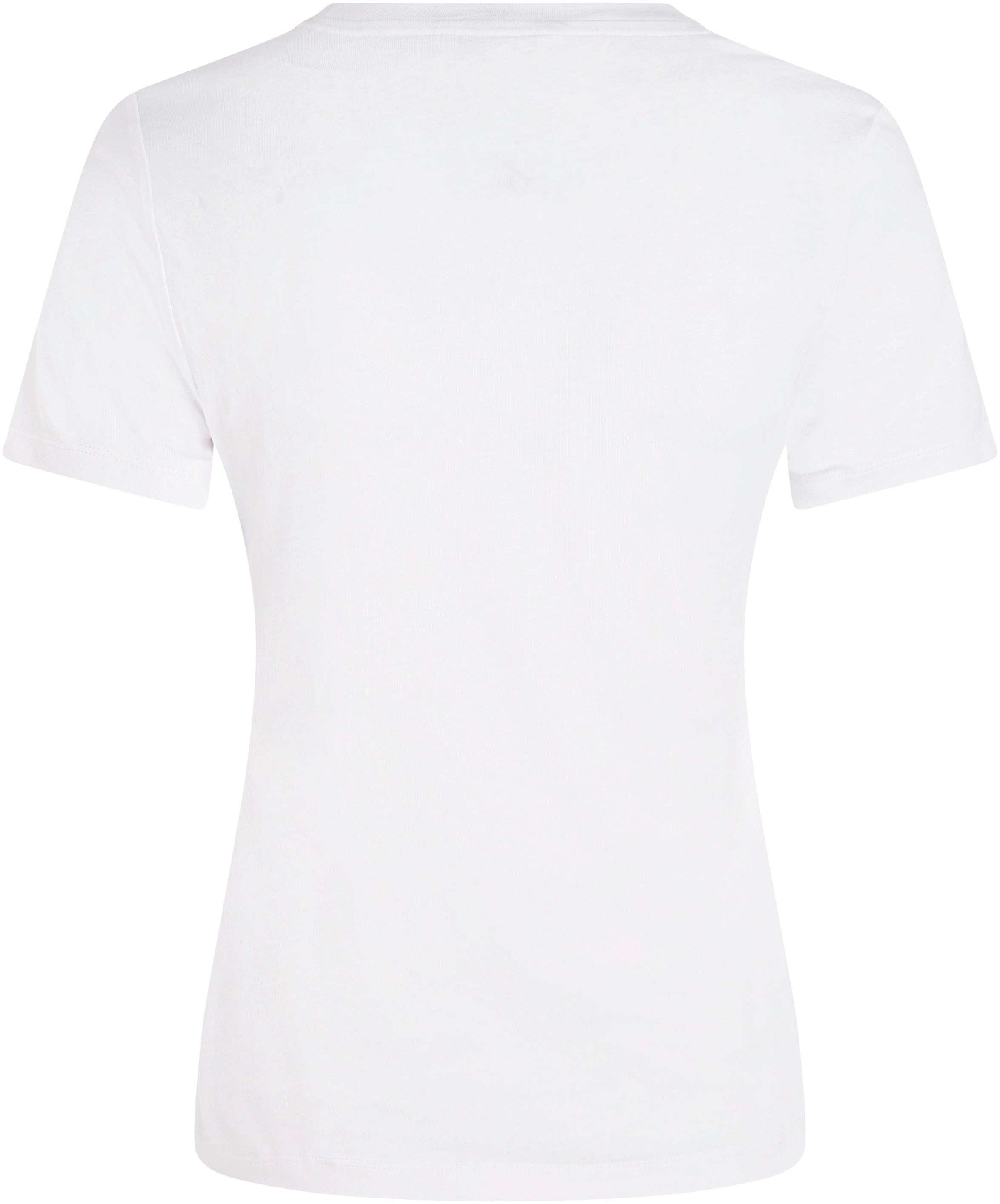 Tommy Hilfiger T-Shirt »SLIM FLAG SCRIPT TEE SS«, mit Logodruck auf der Brust