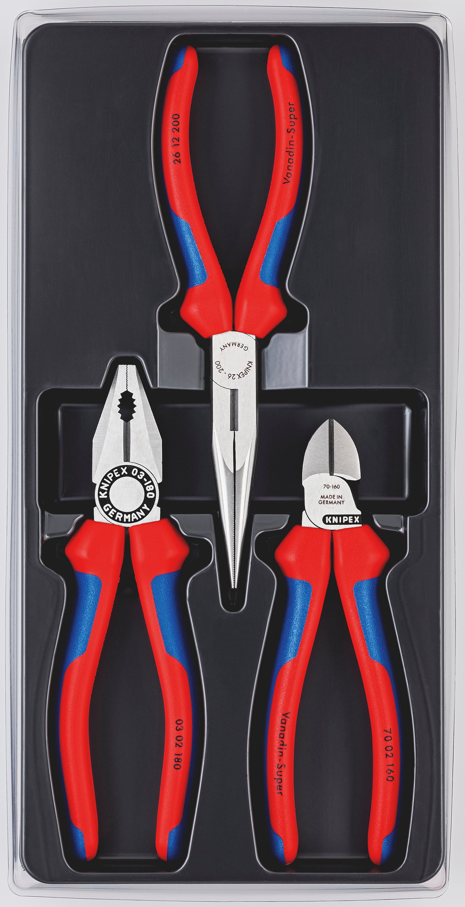 Knipex Zangenset »00 20 11 Montage-Paket«, (1 tlg.), (SB-Karte/Blister)
