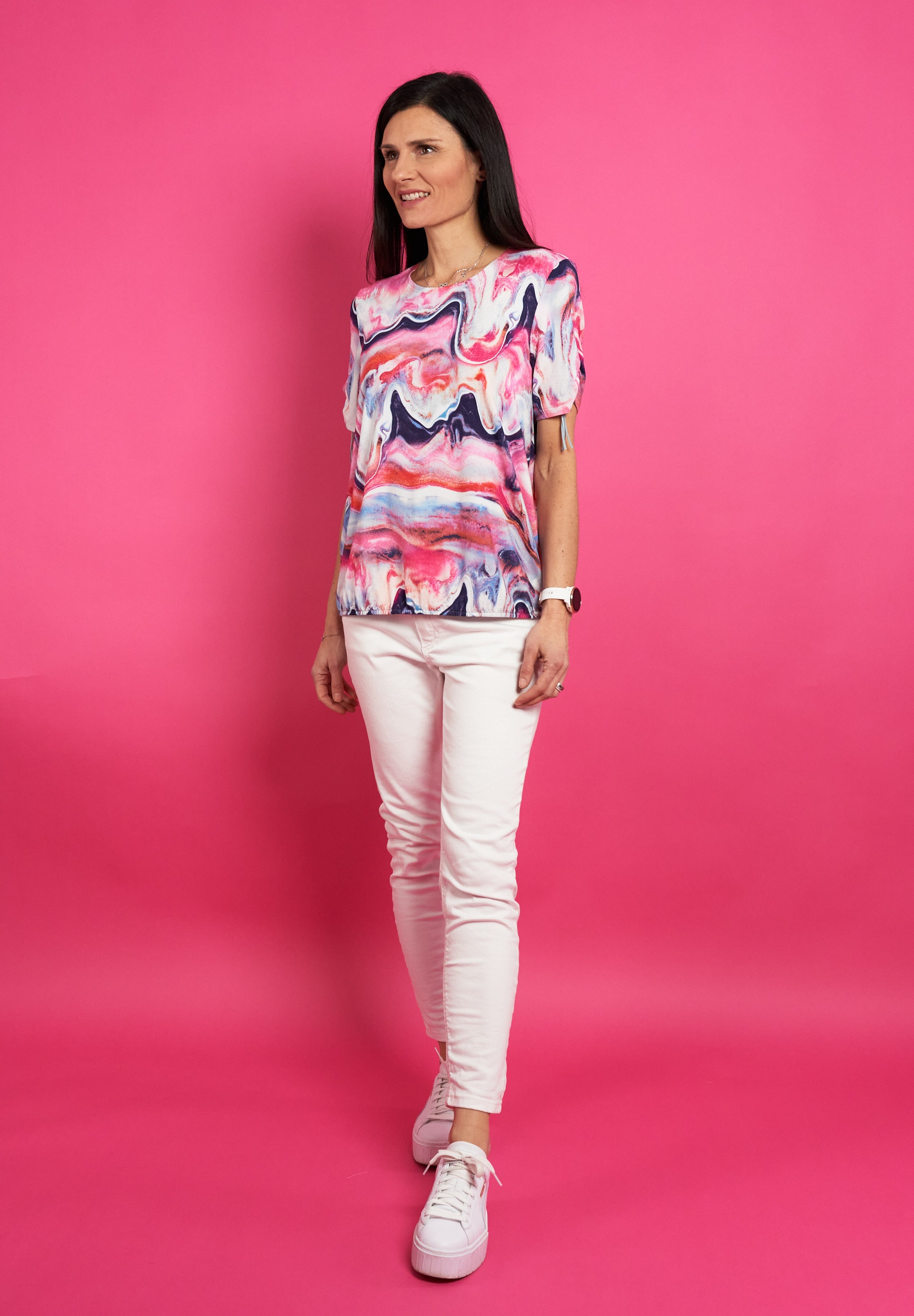 Seidel Moden Kurzarmshirt, mit All-Over Print, MADE IN GERMANY