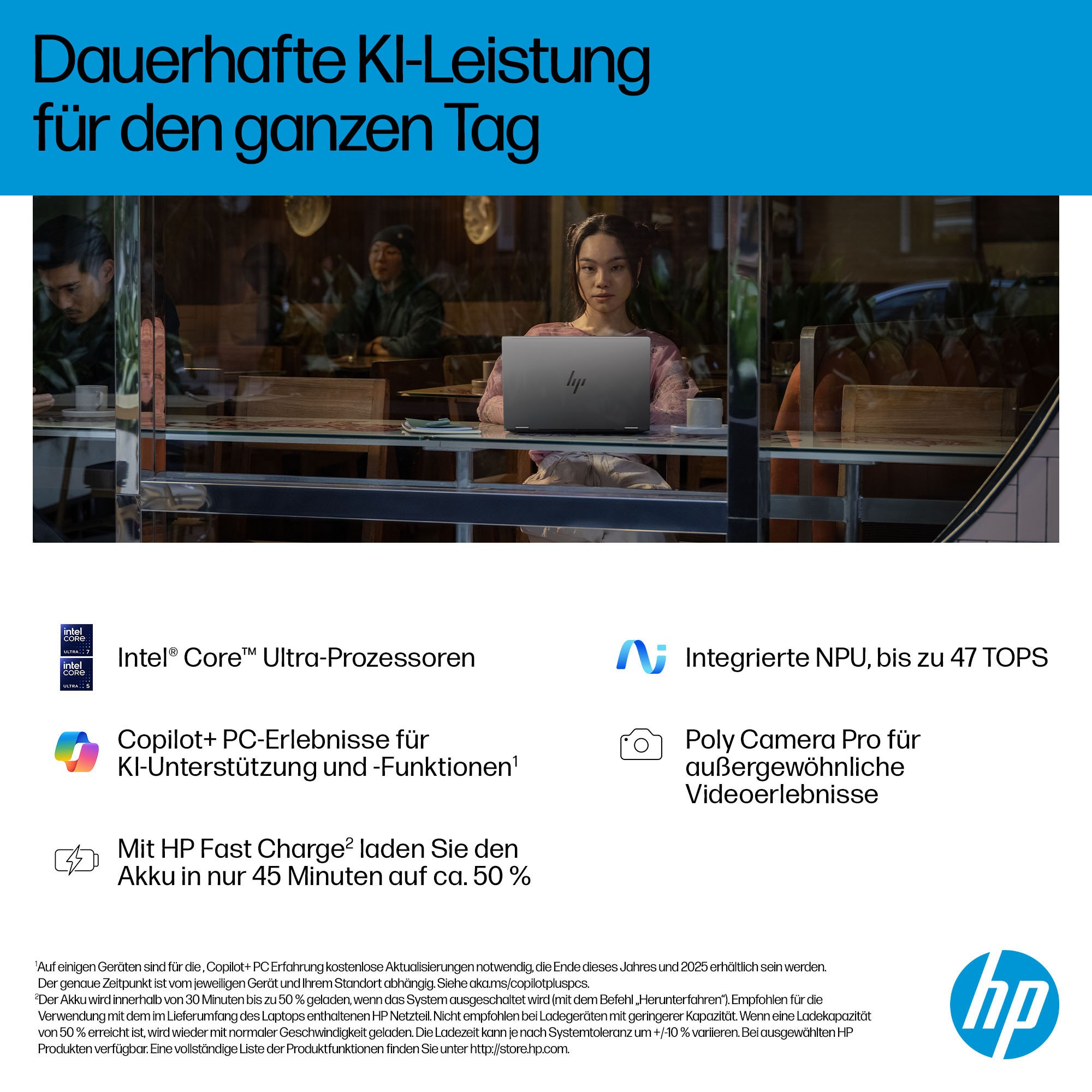 HP Convertible Notebook »OmniBook X Flip 14-fm0272ng« 35,6 cm / 14 ″ Intel Core Ultra 7 ARC 140V 512 GB SSD