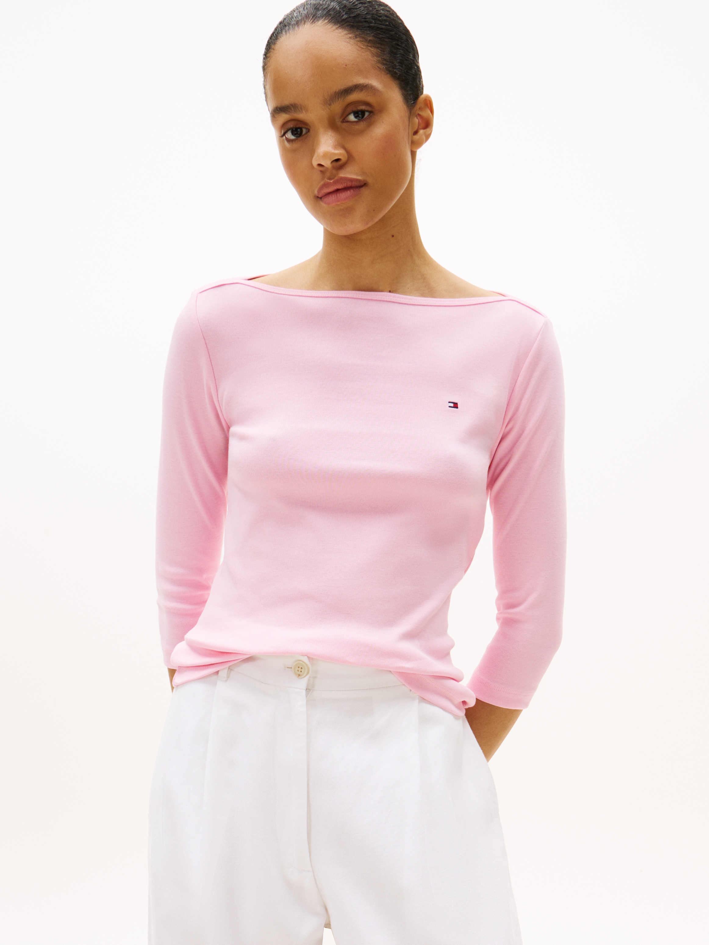 Tommy Hilfiger 3/4-Arm-Shirt "NEW CODY SLIM BOAT-NK 3/4SLV", mit Logosticke günstig online kaufen