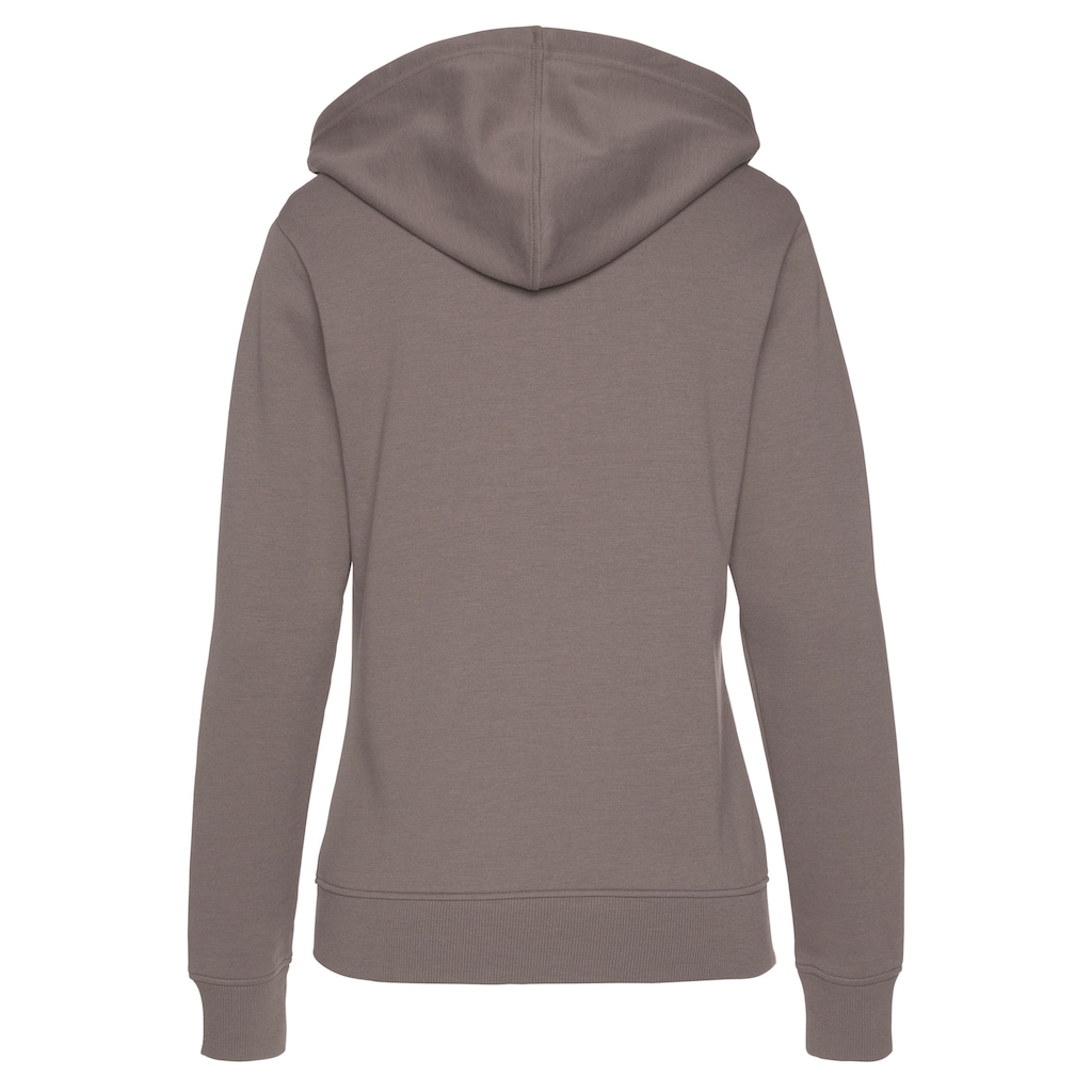 Bench. Loungewear Kapuzensweatjacke »mit Logostickerei«, und Kängurutasche, Loungeanzug