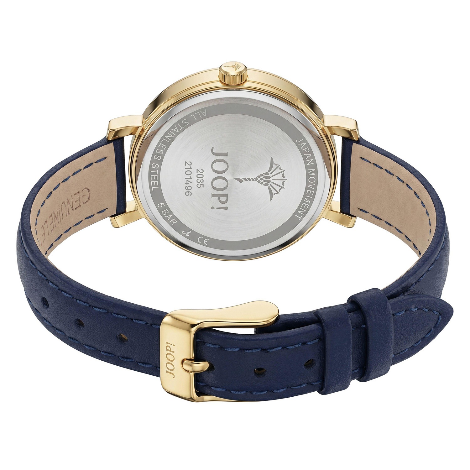 JOOP! Quarzuhr Armbanduhr, Damenuhr, Lederarmband, analog