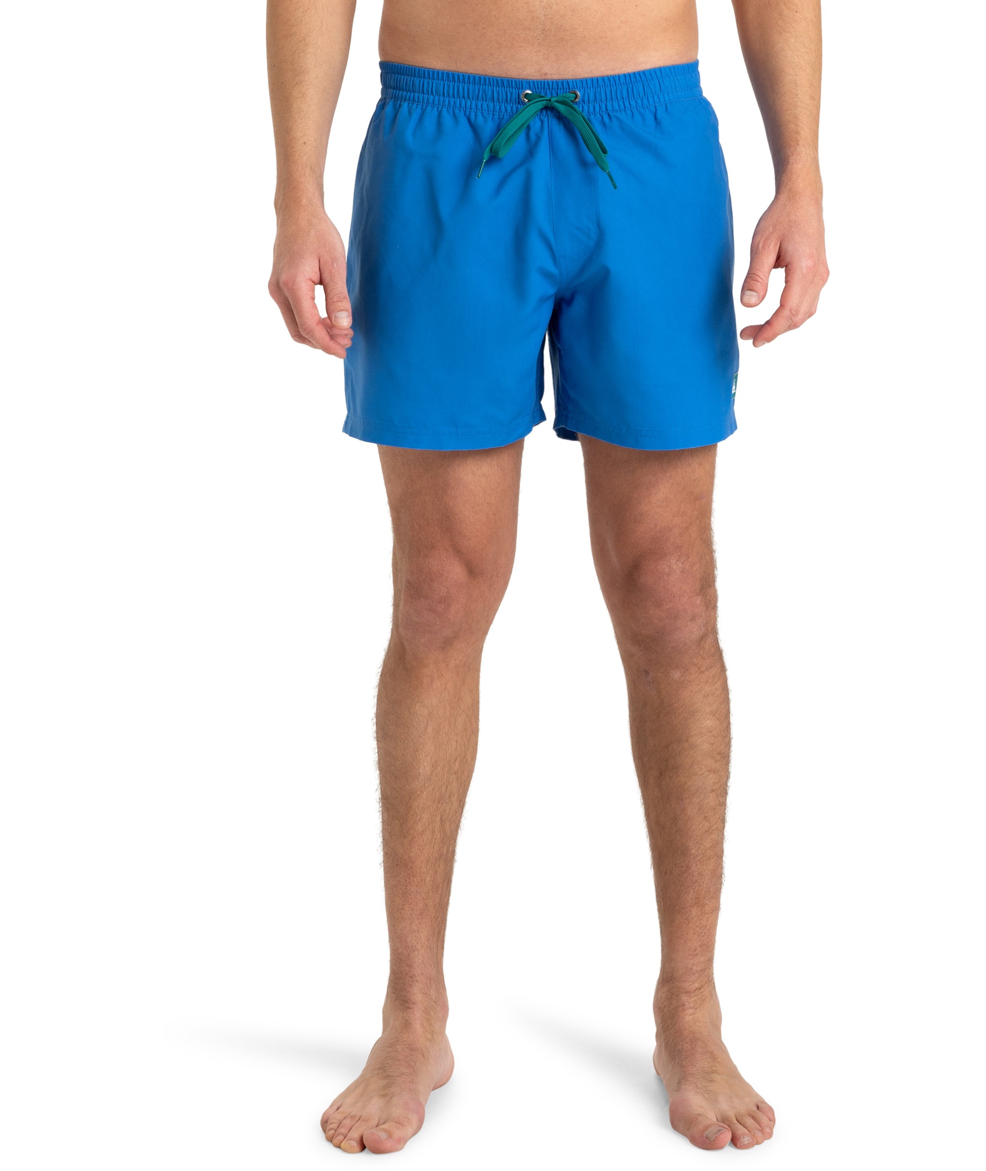 Badeshorts QUIKSILVER "EVERYDAY VOLLEY 15", Herren, Gr. M, N-Gr, blau (nebulas blau), Web, Polyester, kontrastfarbene Details, unifarben, Badehosen Badeshorts, sportliche Schnittform, für Erwachsene, schnelltrocknendes Material