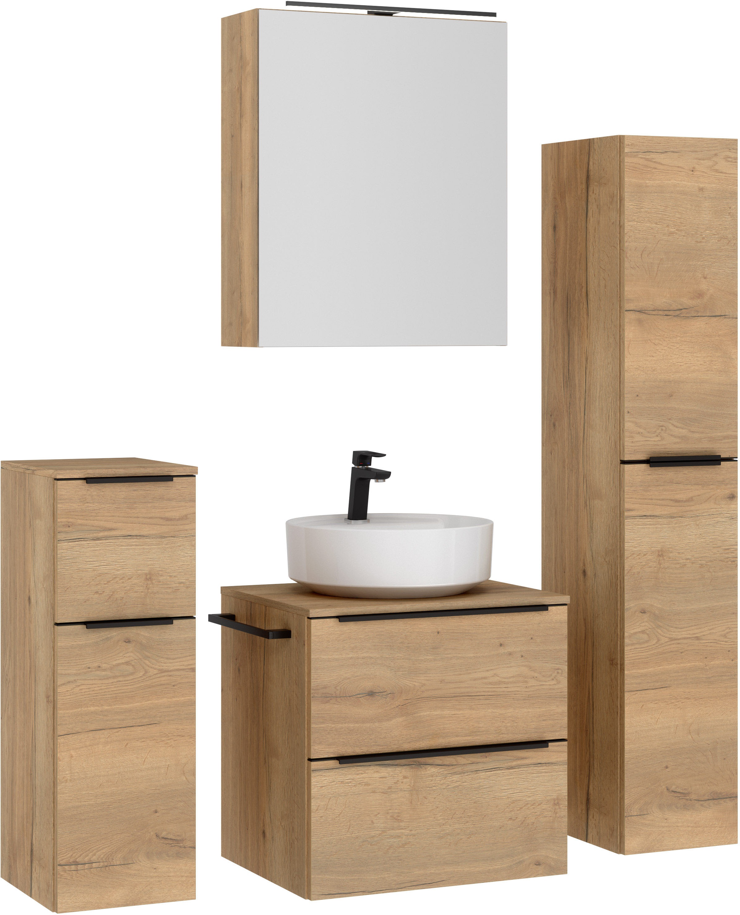 nobilia Badmöbel-Set "Alvene", (4 St., vormontiert, mit Soft-Close), inkl. günstig online kaufen